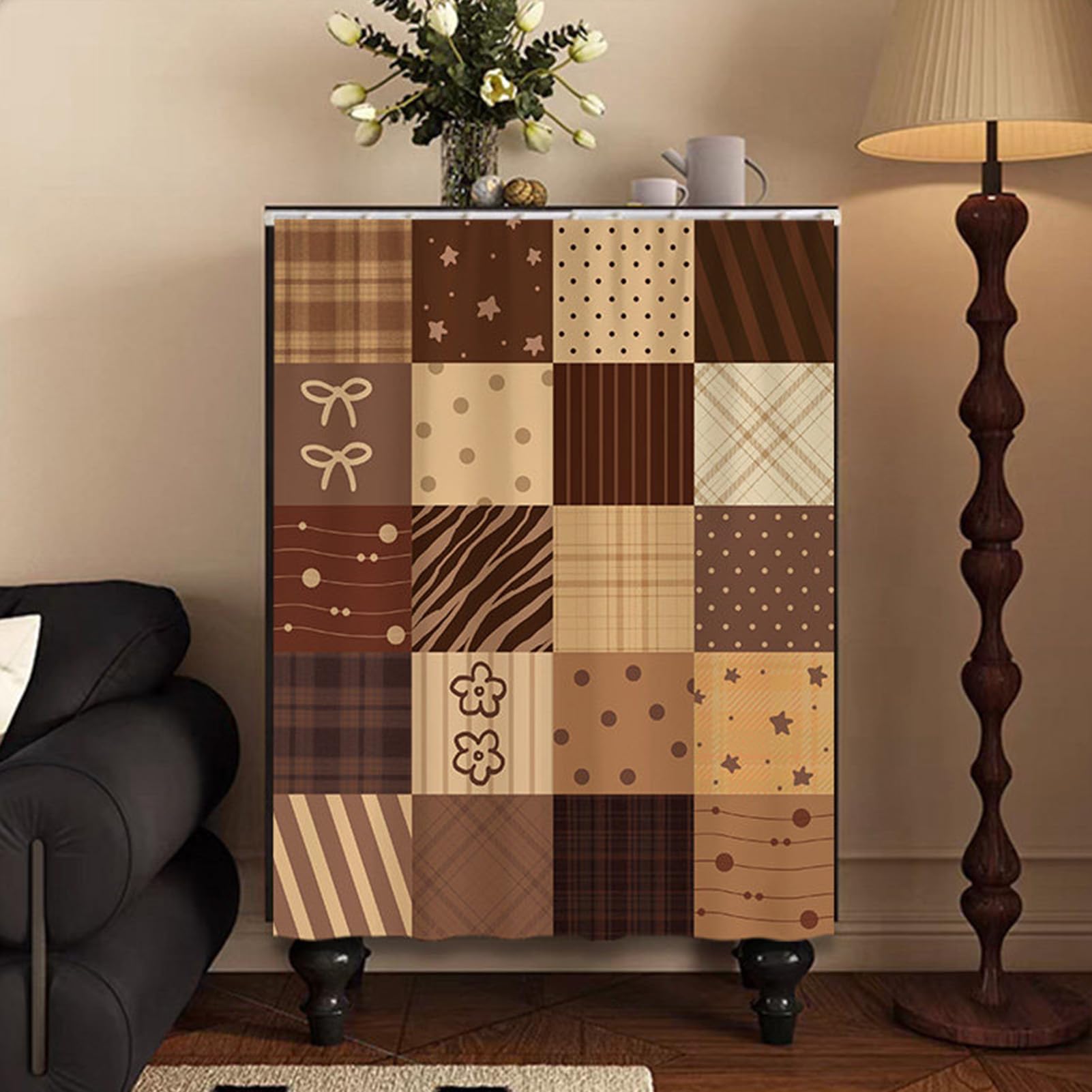 ZZYK Shelf Adhesive Cabinet Hook Curtains for Kitchen