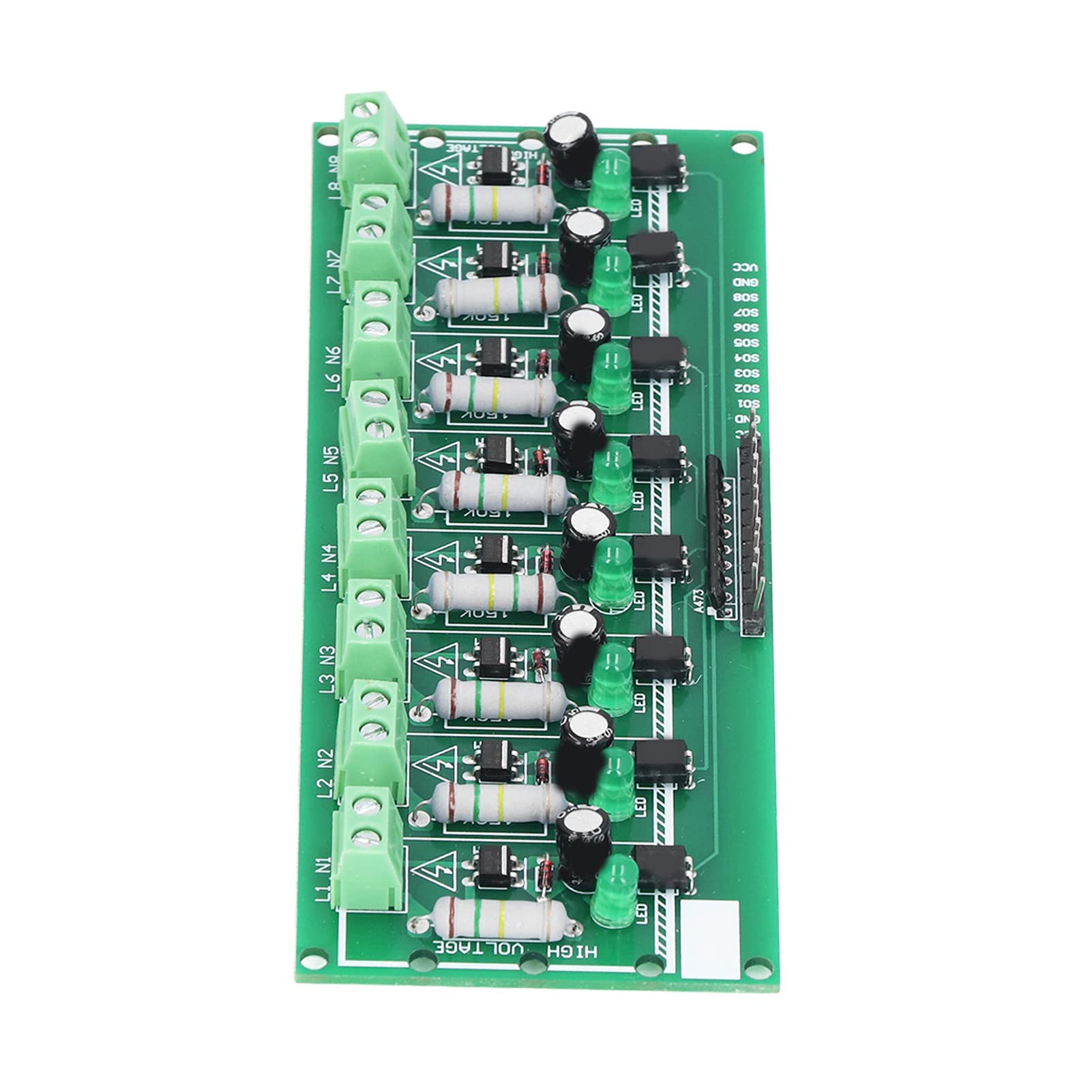 Izolacja Transoptorowa Płytka PCB Materiał 3-5V 8 Kanałowy Moduł Wykrywania Napięcia PLC Moduł Konwertera Poziomu Napięcia 220V AC dla Majsterkowiczów