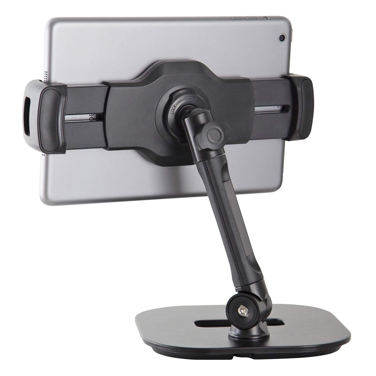 K&M 19800 - Supporto da tavolo per smartphone e tablet PC, con panno in microfibra keepdrum