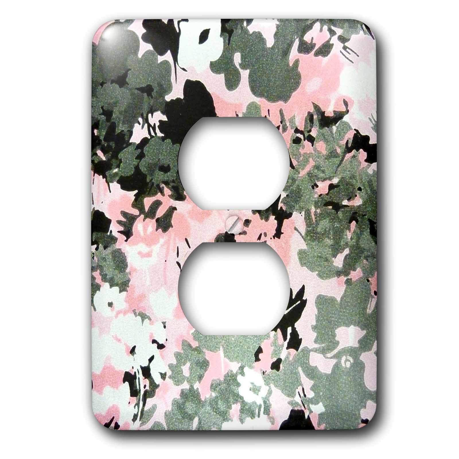 Cache prise de courant pour chambre rose et gris 3dRose
