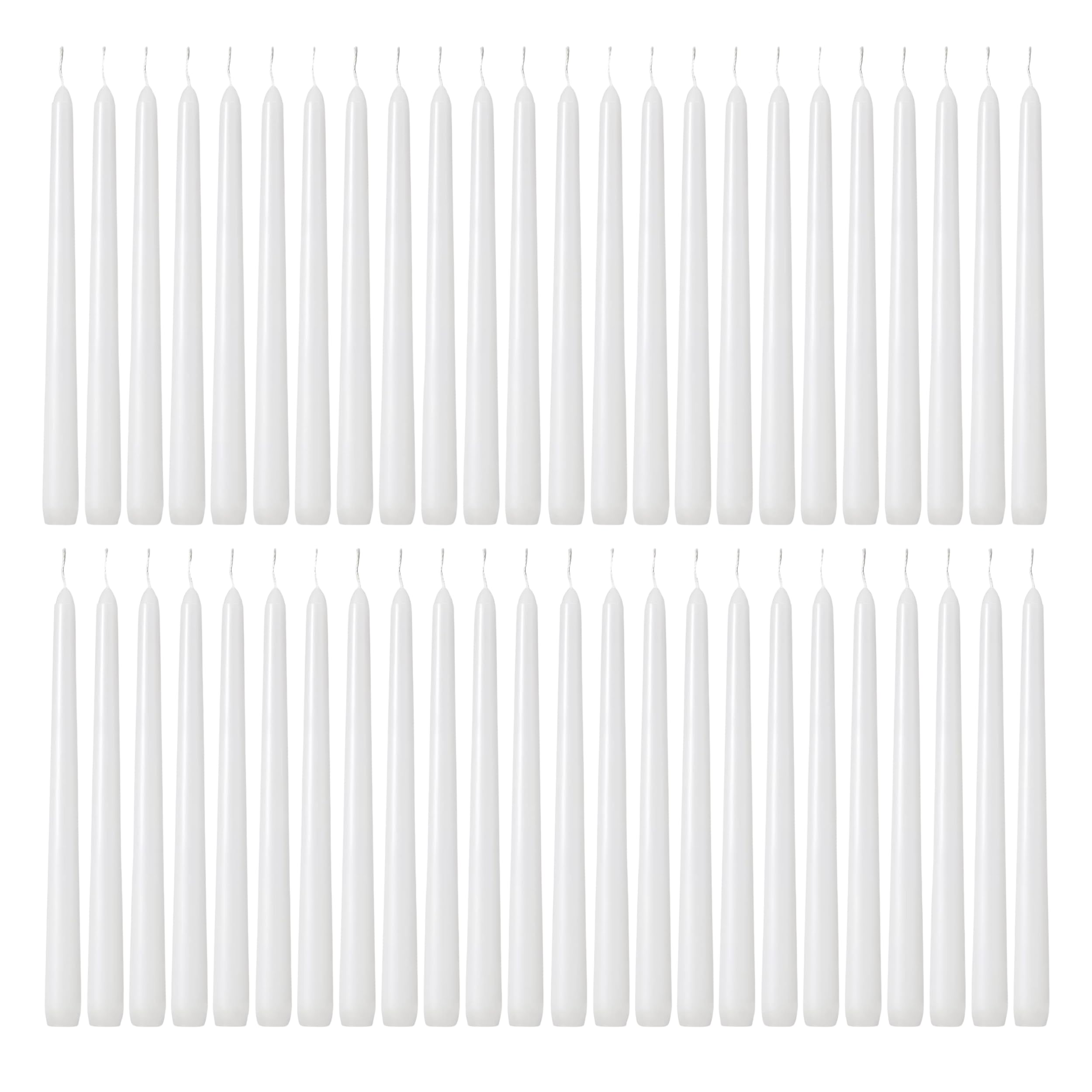 Tall Taper Candles (Pack of 10) - شموع طويلة Unscented Dinner Long Candles - Paraffin Wax with Cotton Wicks Long Burning Candle (Pack of 40 (Large))