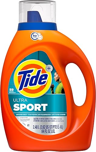 Miniatura 11 de Tide Plus Febreze Sport Odor Defense HE Turbo Clean Detergente líquido para ropa, 84 fl oz, 59 cargas