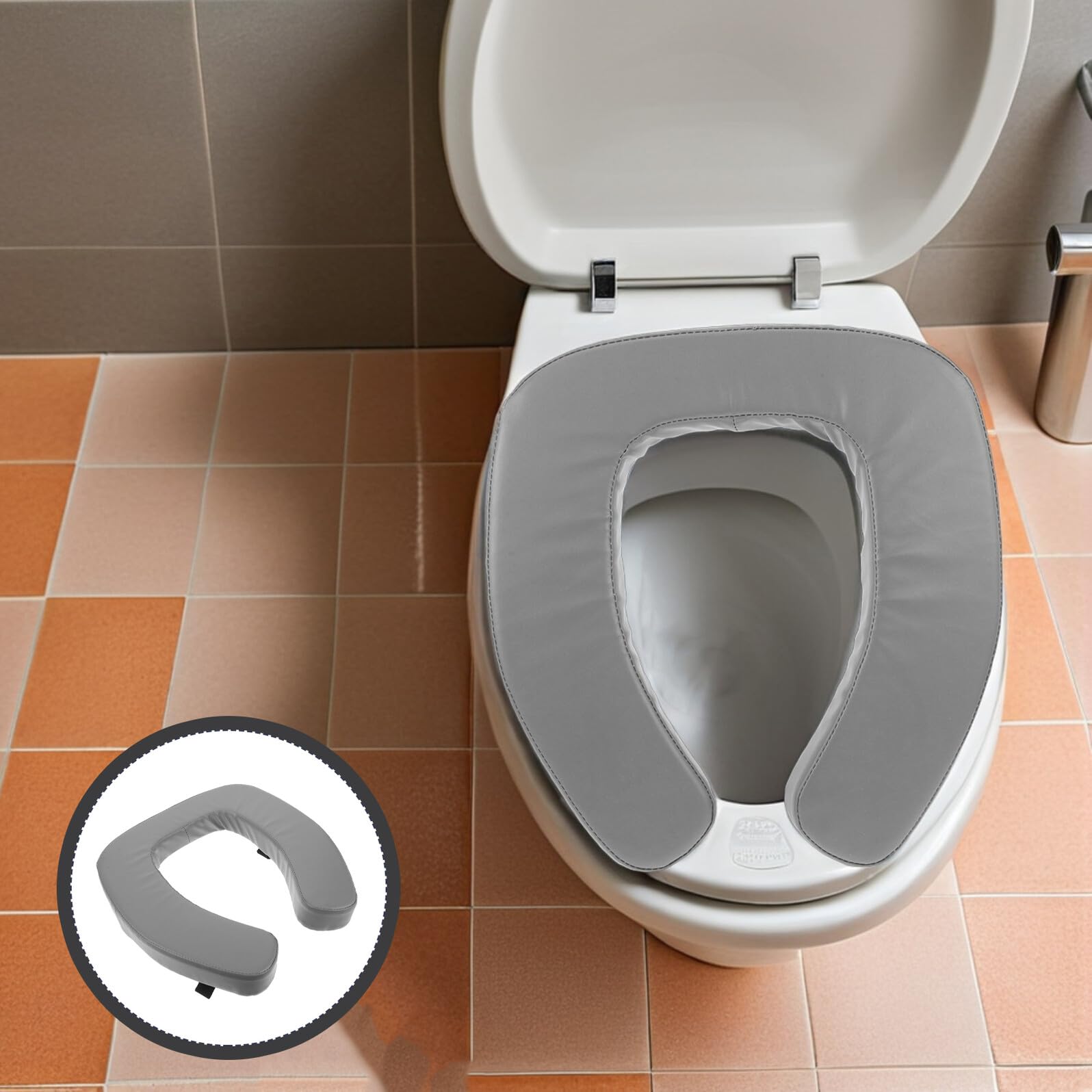 Cuscino Rialzo Wc Morbido, Chiusura a Strappo, Seduta | Seniors e Ragazzo Ragazza, Imbottitura in Spugna Pu, Lavabile e Riutilizzabile, Uso Bagno Domestico e Viaggio