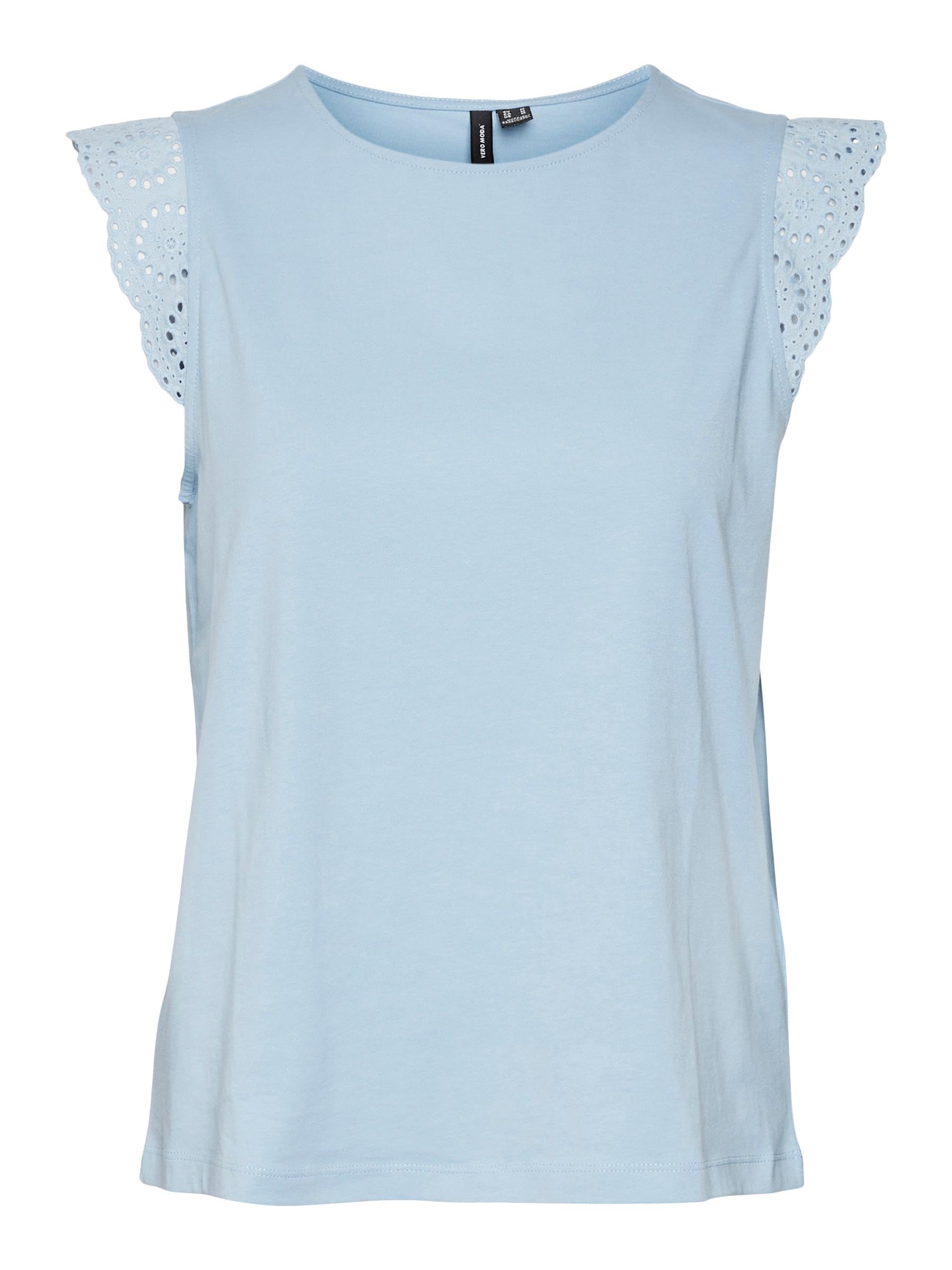VERO MODA Women's Vmemily SL Gathering JRS Noos Top S Dutch Canal