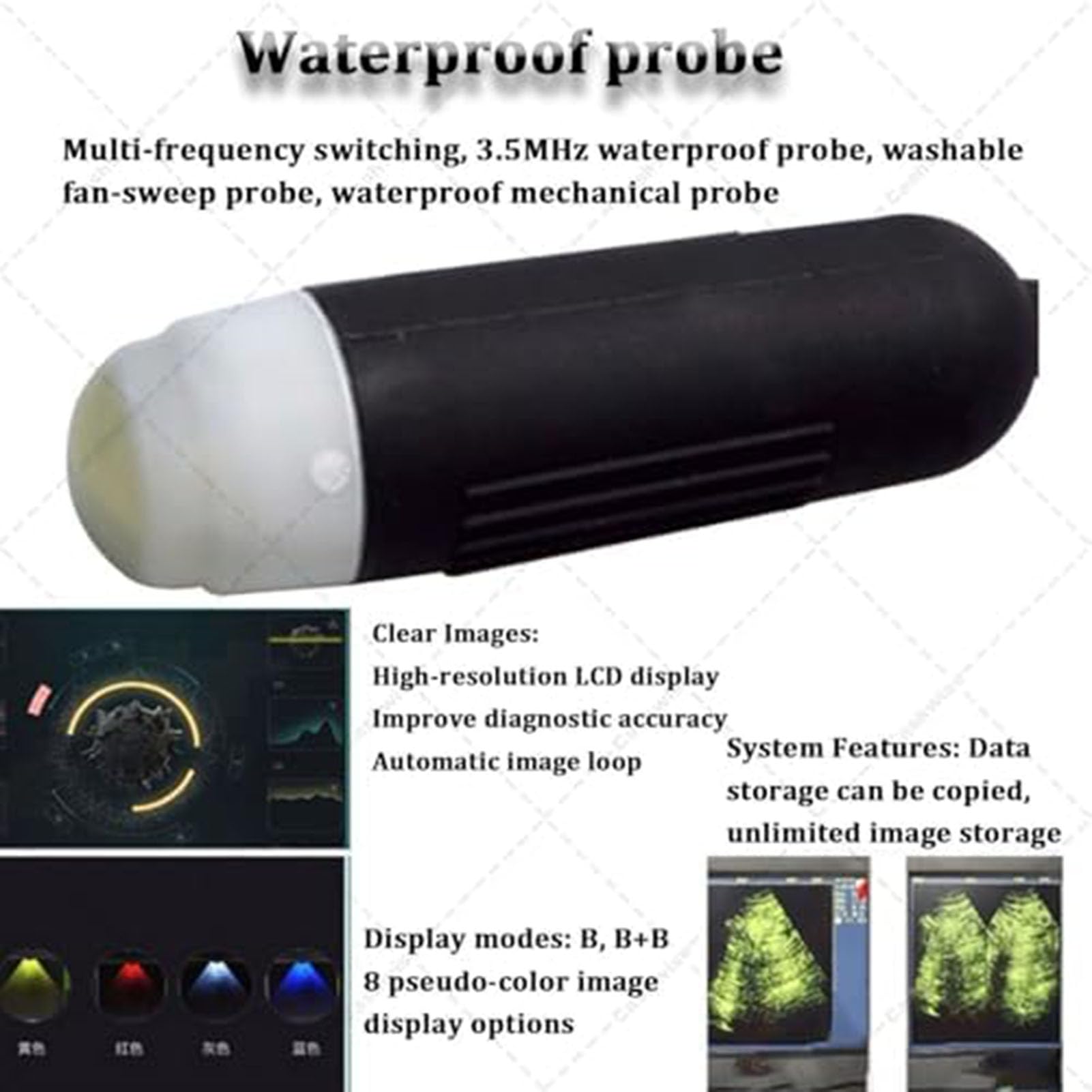 Scanner Veterinario Portatile B-Ultra Sound, Diagnostica Veterinaria della Gravidanza, per Maiali, Pecore, Capre, Cani, F per La Gravidanza