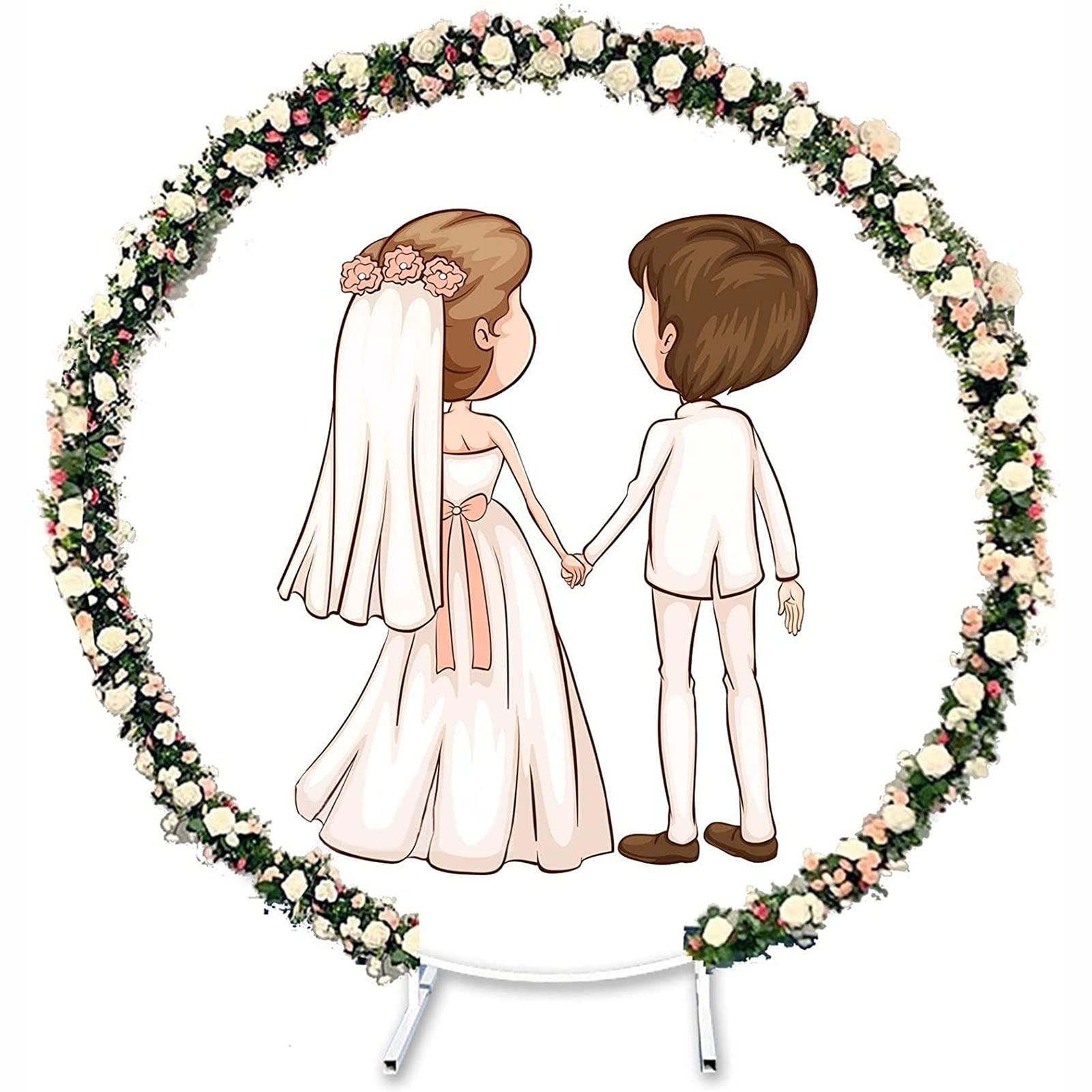 Arche de mariage ronde facile à assembler pour réussir votre décoration de cérémonie extérieure