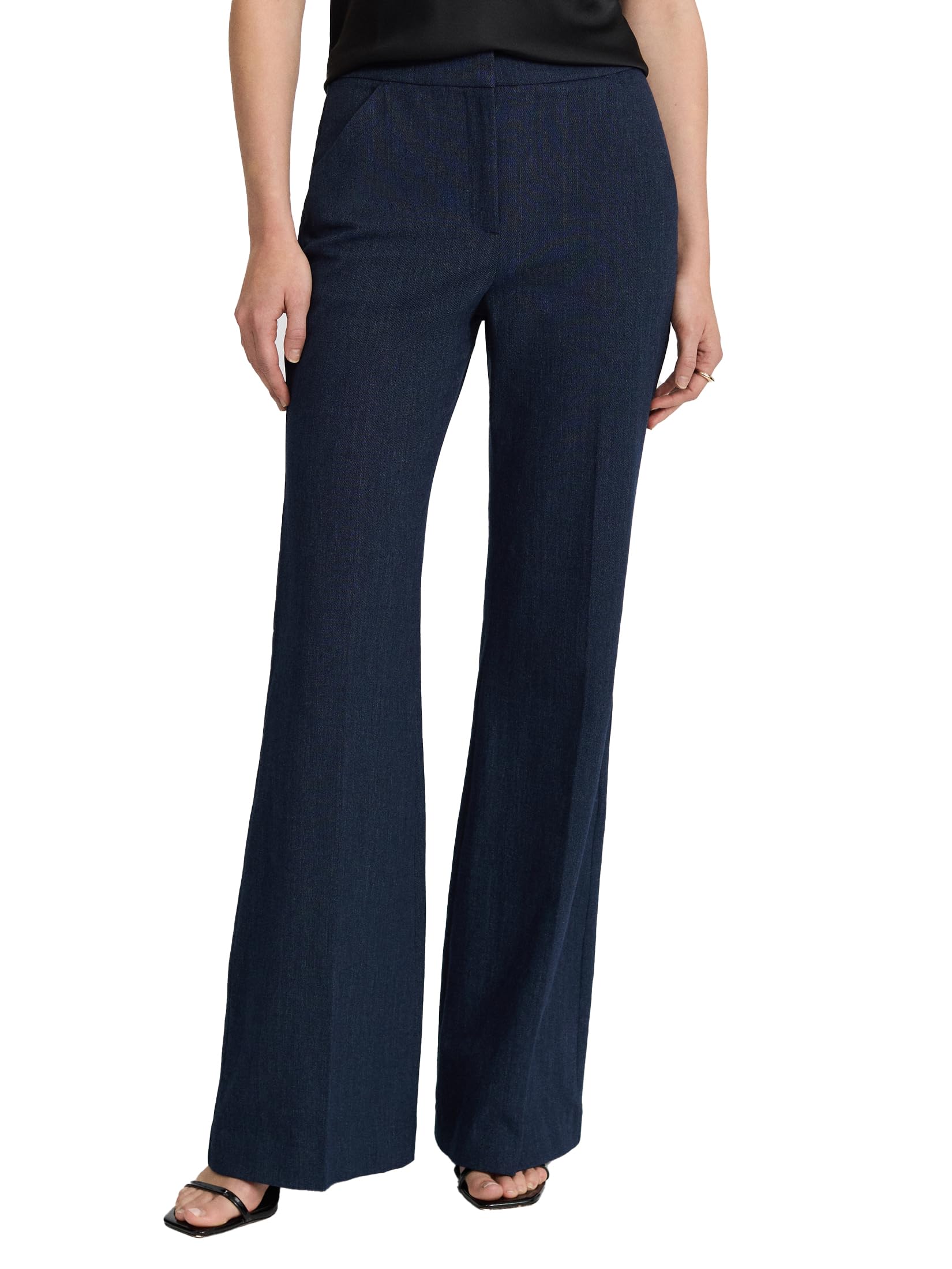 EXPRESS Womens Editor Flare Pants High Rise Flattering Stretch Dress Trouser Work or Event Ready