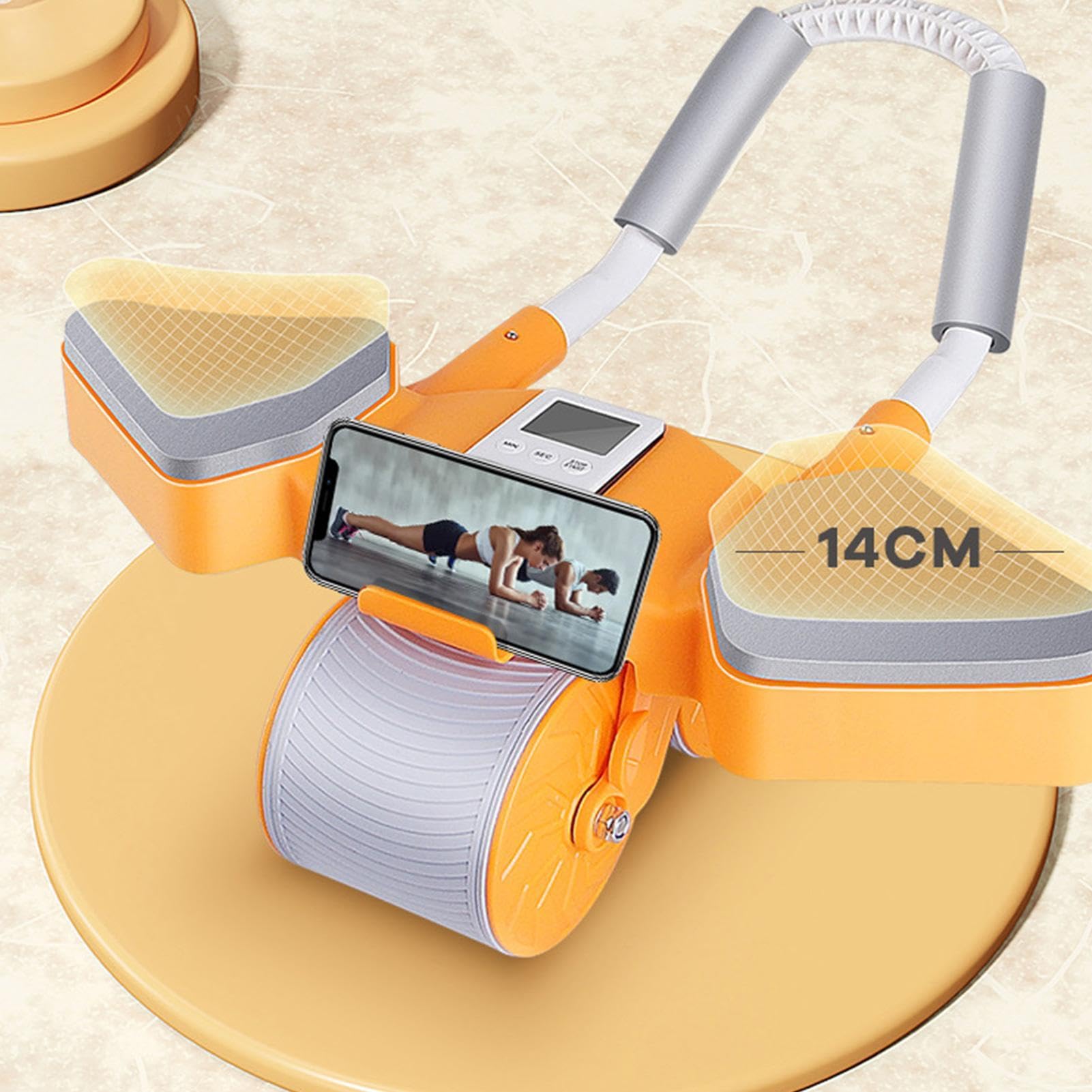 Ab Wheel Roller, rullo addominale con supporto per gomito | Fitness Roller Wheel Core Training - Ruota addominale per gli appassionati di fitness, impugnatura antiscivolo, comoda ruota addominale
