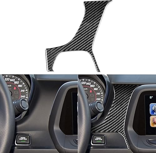 NVCNX Real Premium Fibra de carbono compatible con Camaro 2016-2024 2017 2018 2019 2020 2021 2022 2023, accesorios para tablero de instrumentos del