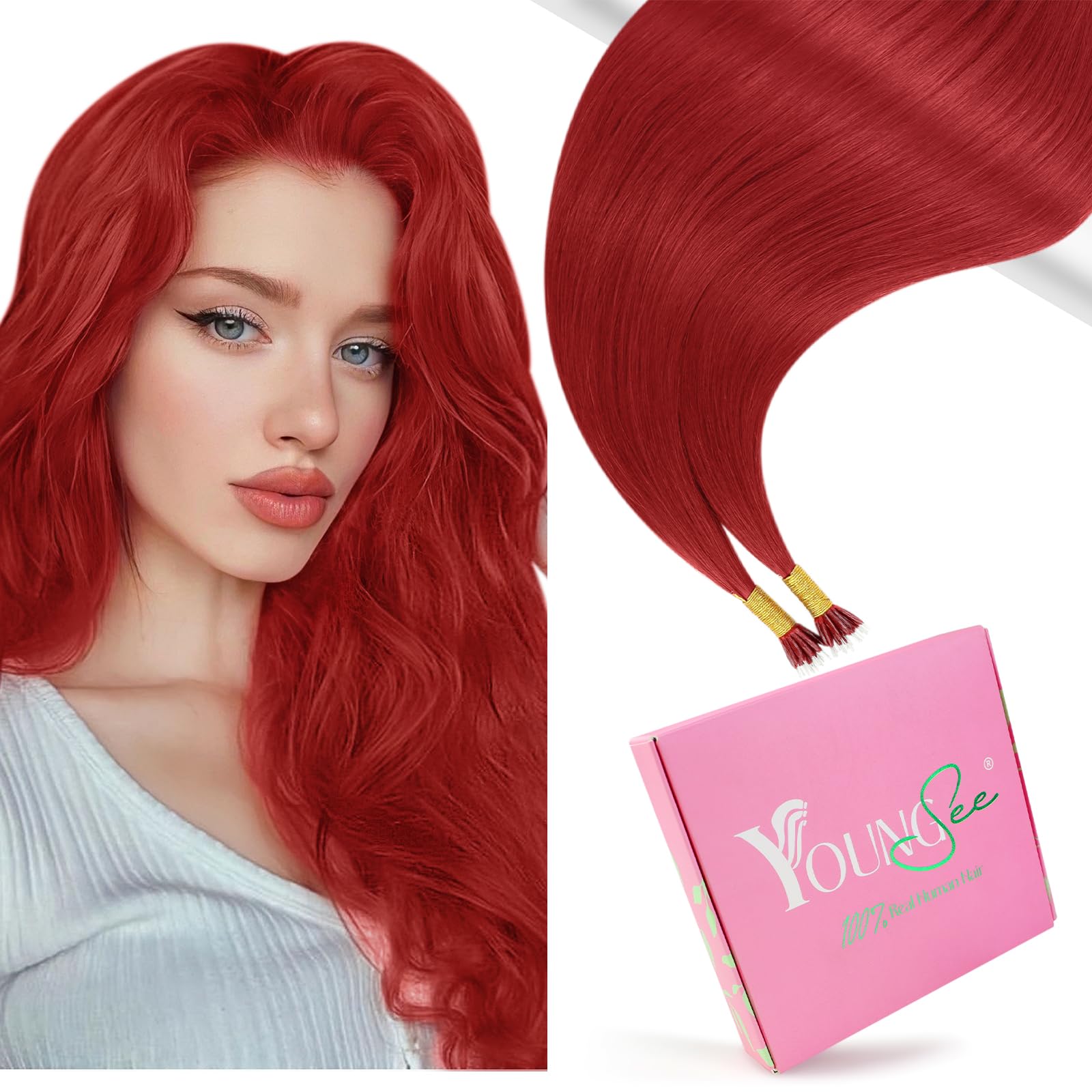 YoungSee Nano Beads Hair Extensions Blonde 14inch Nano Hair Extensions Warm Ash Blonde Highlights Bleach Blonde Nano Ring Hair Extension Highlight for Women Cold Fusion 50g Short Straight 50s — view 57