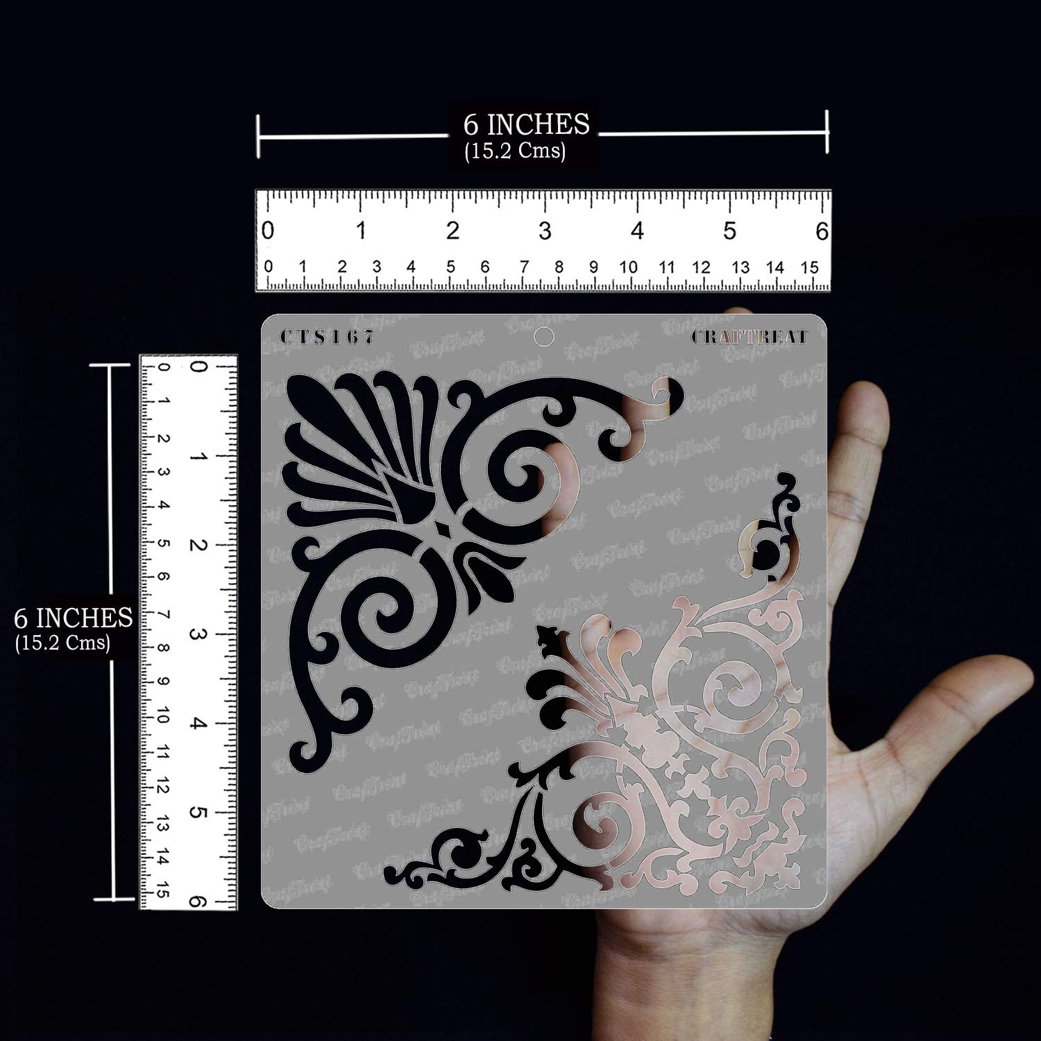 CrafTreat Herbruikbare sterrenstencils voor het schilderen op hout, muren en tegels - Sterren overal - 6x6 Inch - DIY kunst- en ambachtstencils - Sterstencil