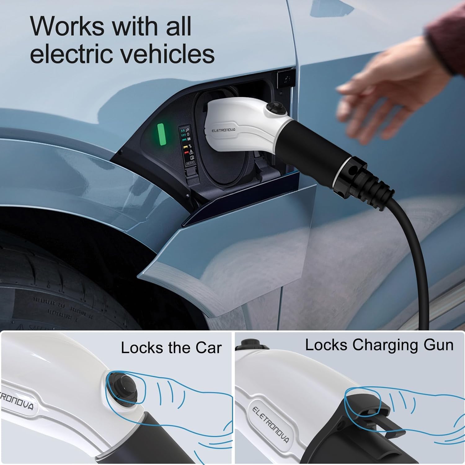 Amazon.com: Level 2 EV Charger 240V /40 Amp UL Certified Metal Case Indoor/Outdoor  Charging Station,NEMA 14-50 Plug 25-Foot Cable for Electric Cars :  Automotive
