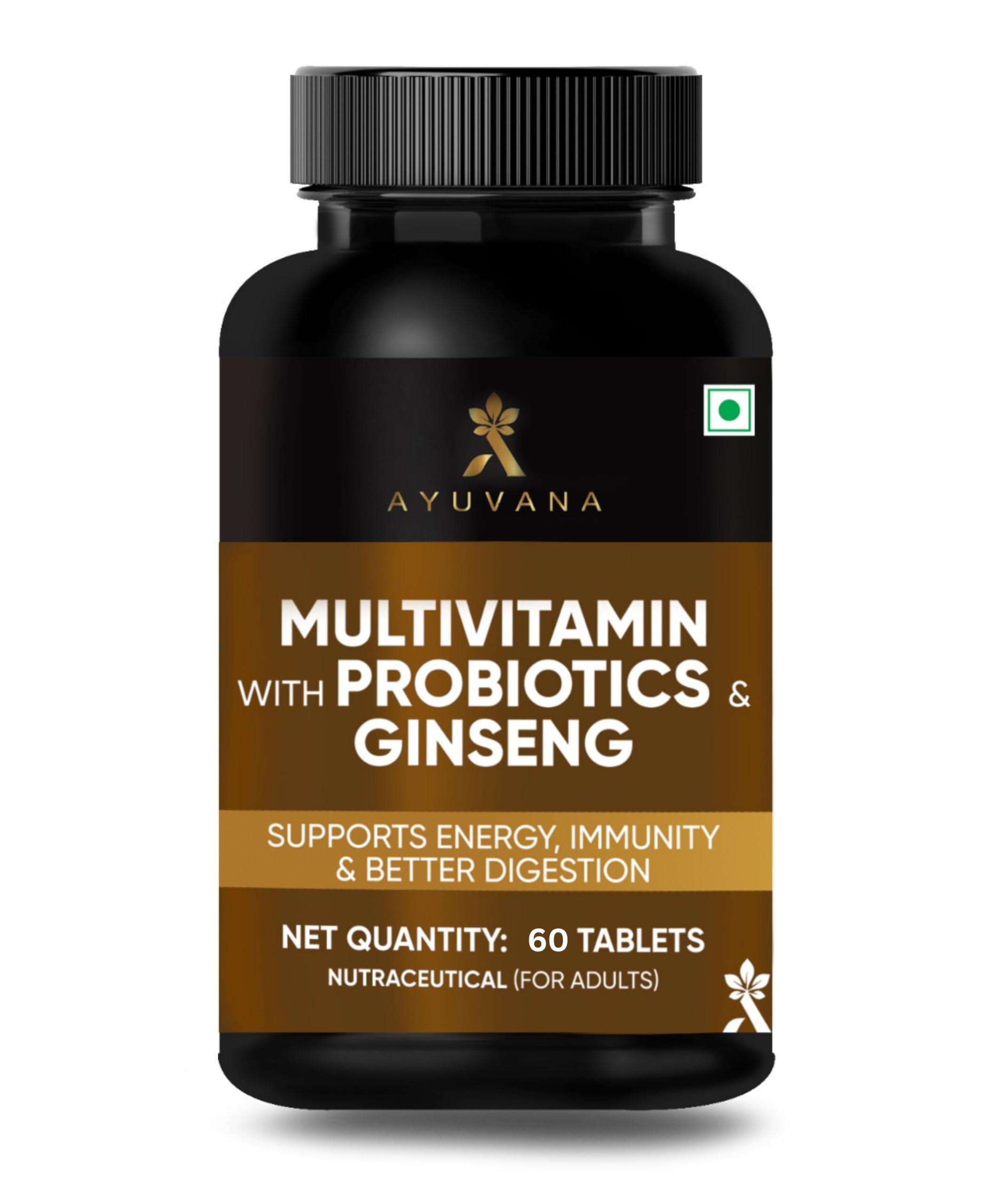 Multivitamin with Probiotics and Ginseng for Men and Women | Supports Energy, Immunity and Digestion | 100% Vegetarian Probiotic Supplement | 180 Tablets-image-46