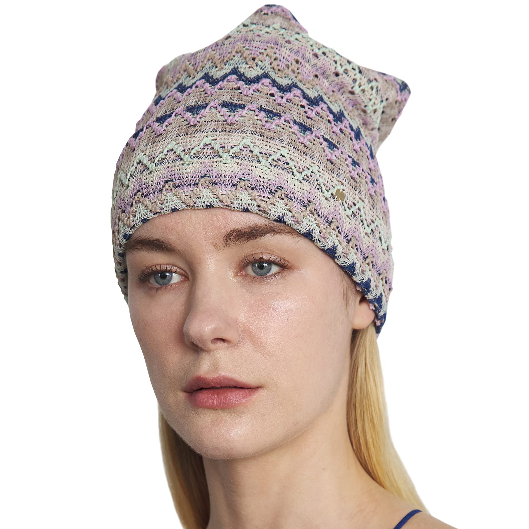 UNDERCONTROLUNDERCONTROL Signature Gold Label Point Vintage Pattern Mesh  Square Light Summer Women's Beanie Korean Hat Mix Color