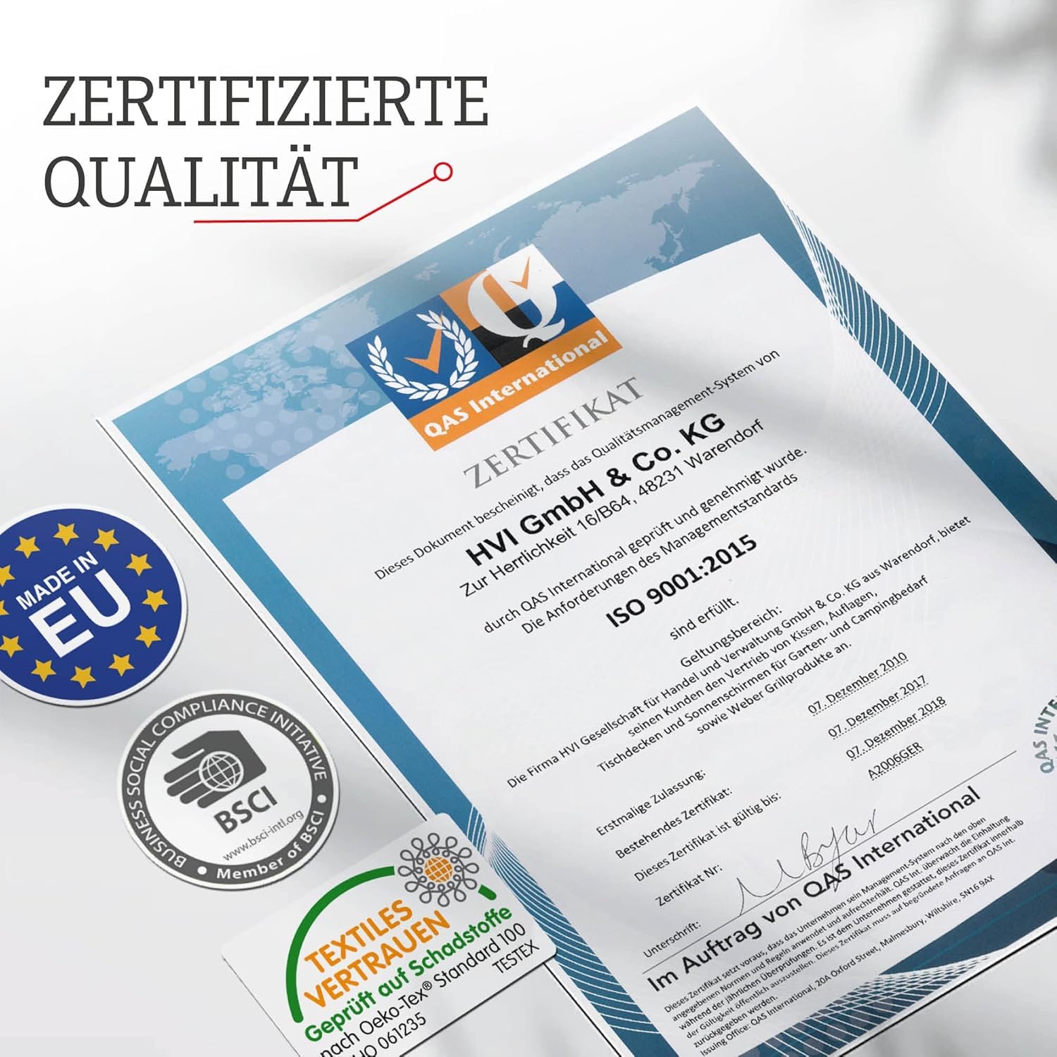Beo Bali Hochlehner Auflagen 114x47 cm, 4er Set | Waschbare, atmungsaktive Gartenstuhl-Auflagen | UV-beständige Sitz-Auflagen | Made in EU nach Öko-Tex Standard | Pflegeleichte Polster
