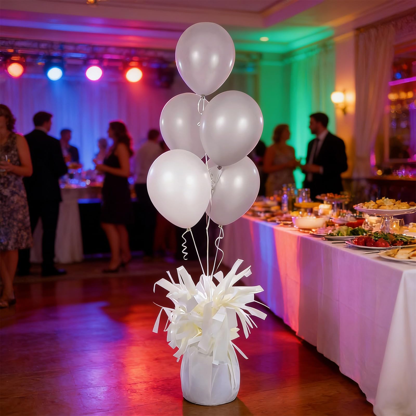 6 Stück dekorative Ballongewichte aus metallischer PET Folie, Ballonhalter für Geburtstage, Hochzeiten, Partys, Gaduationsfeiern, Partyhalter