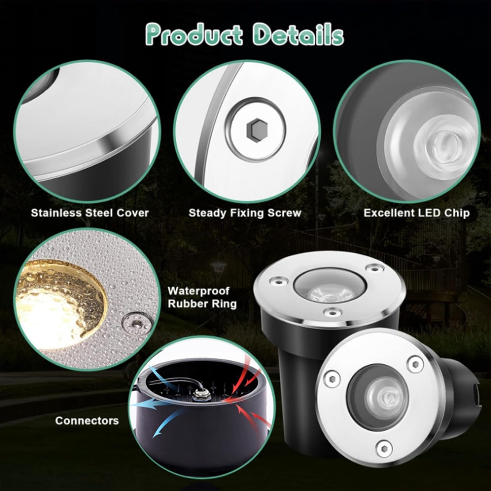 Amazon.co.jp: 屋外埋め込みスポットライト - 防水 ガーデンスポット