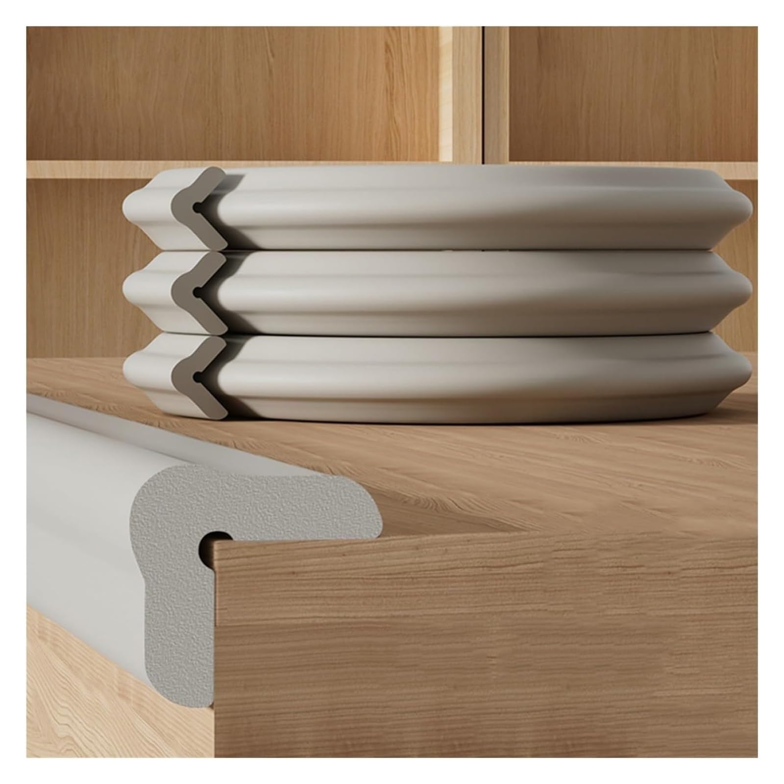 Protection d'Angles et Rebords pour Bébés Bandes De Sécurité En Mousse, Pare-chocs De Coussin D'angle De Bord De Table Anti-collision De Type L De 16 Mm D'épaisseur, Protecteurs D'angle De Bureau Auto