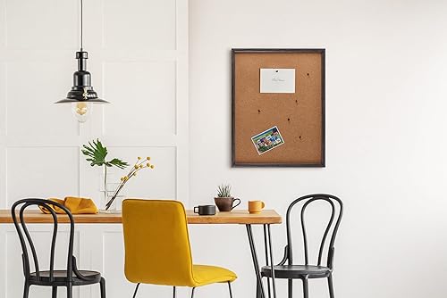 Miniatura 4 de Towle Living Tablero de corcho con 5 pasadores para oficina en casa, dormitorio, dormitorio, cocina, aula, gris