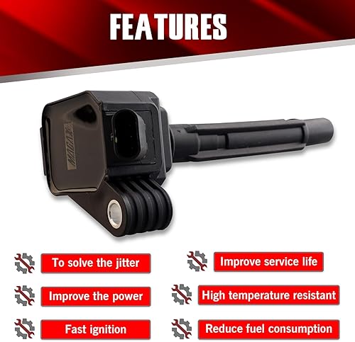 Vista 23 de Juego de 6 bobinas de encendido compatibles con Nissan Infiniti Maxima Quest Pathfinder Murano Altima Q50 QX60 FX35 3.5L V6 UF550