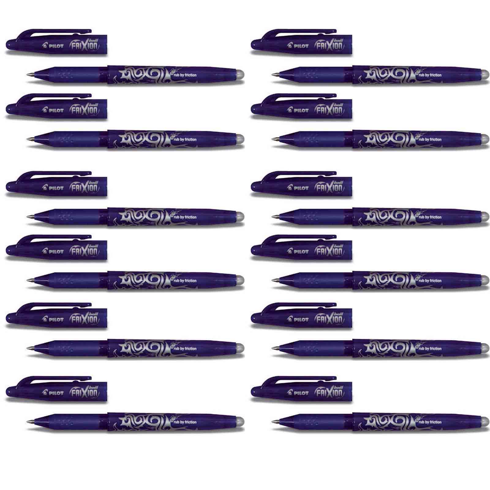 Pilot Réf 224101203 FriXion Lot de 12 stylos roller effaçables Pointe 0,7 mm Ligne 0,4 mm Bleu