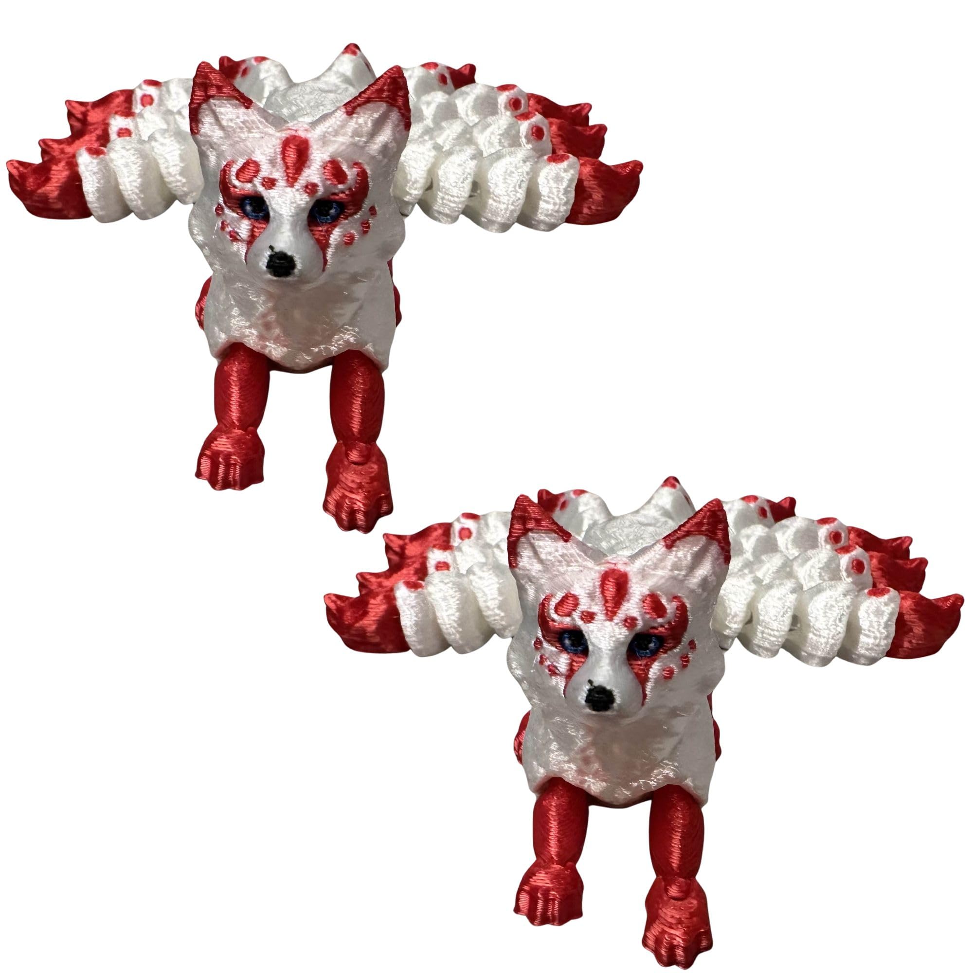 Amazon.com: 2 Pack Articulating 3D Printed Kitsune, Movable and