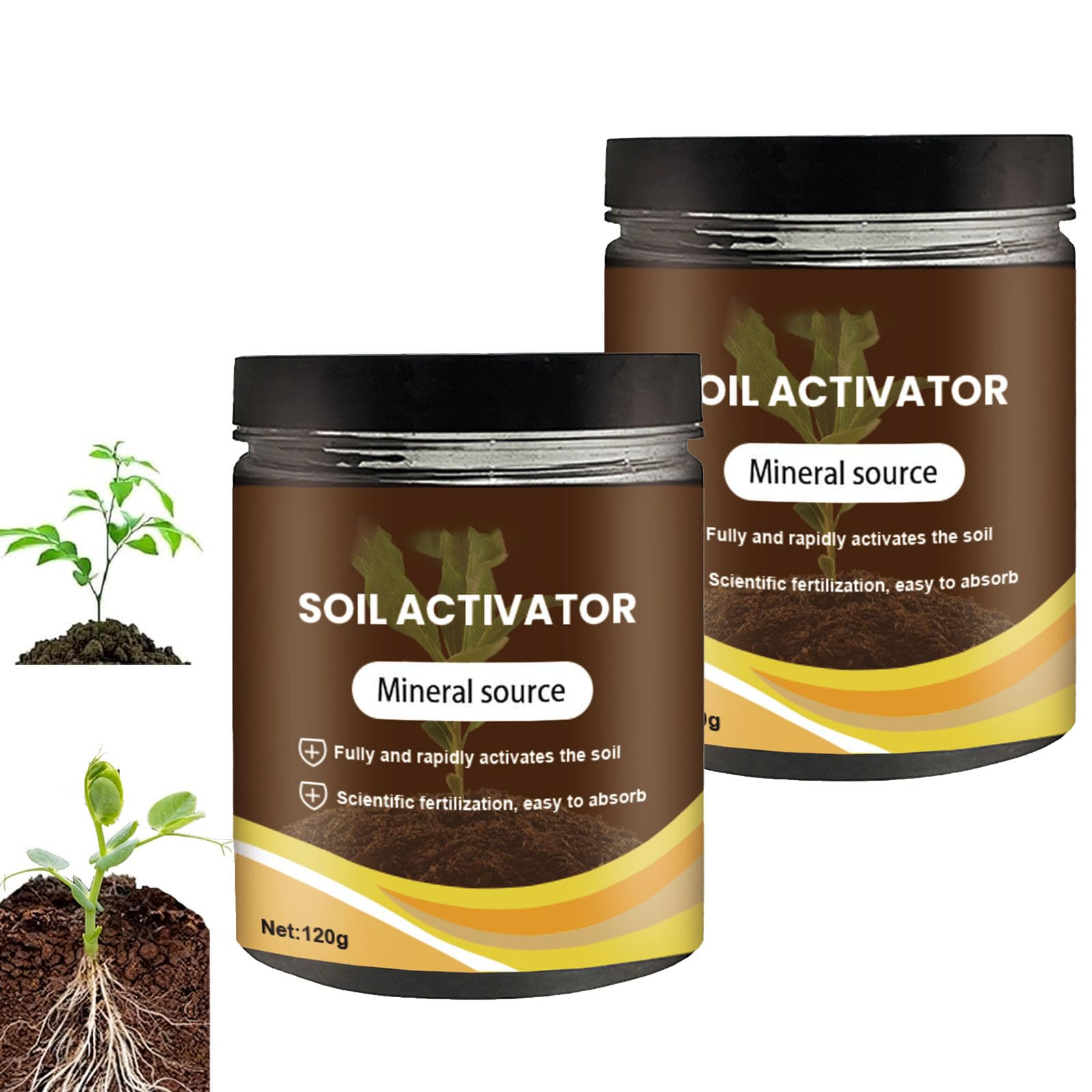 Soil Activated, 2026 New Organic Soil Activator & Plant Fertilizer for Raised Garden Beds & Grass & Potting Mix, House Plant Fertilizer for Healthy Flowers and Soil Plants (2Pcs)