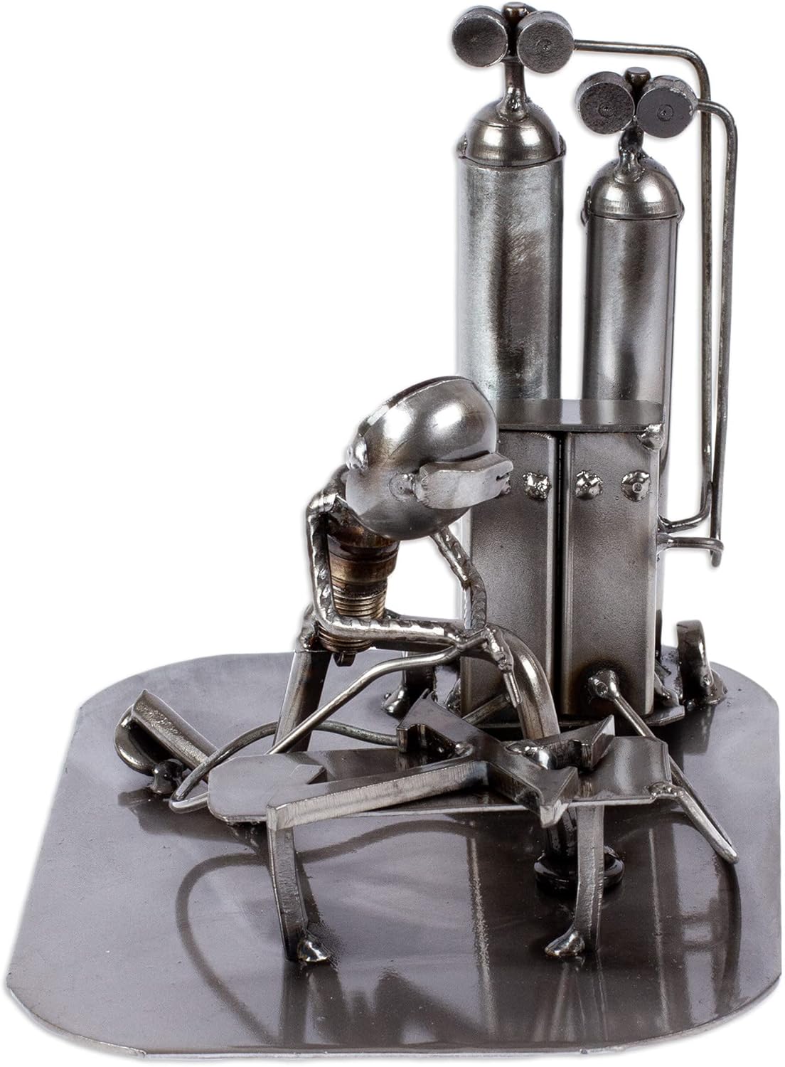 Novica Metal Eco-Friendly Sculpture from Mexico 'Rustic Welder'