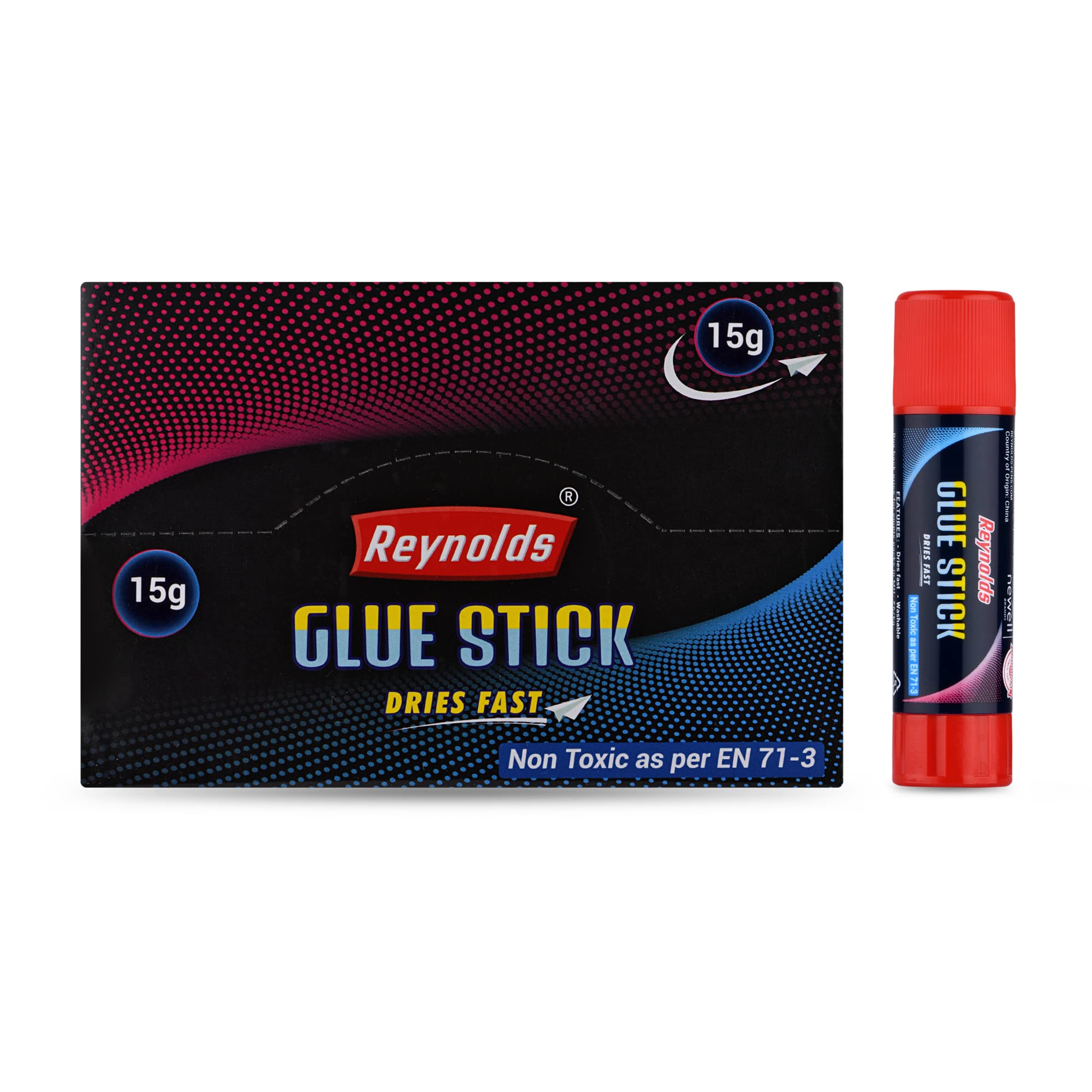 Reynolds Glue Sticks I Art and Craft Materials I Non Toxic Fast Drying Super Glue I Office Supplies, School Supplies and DIY Art Supplies, 15gm, 20 pieces-image-48