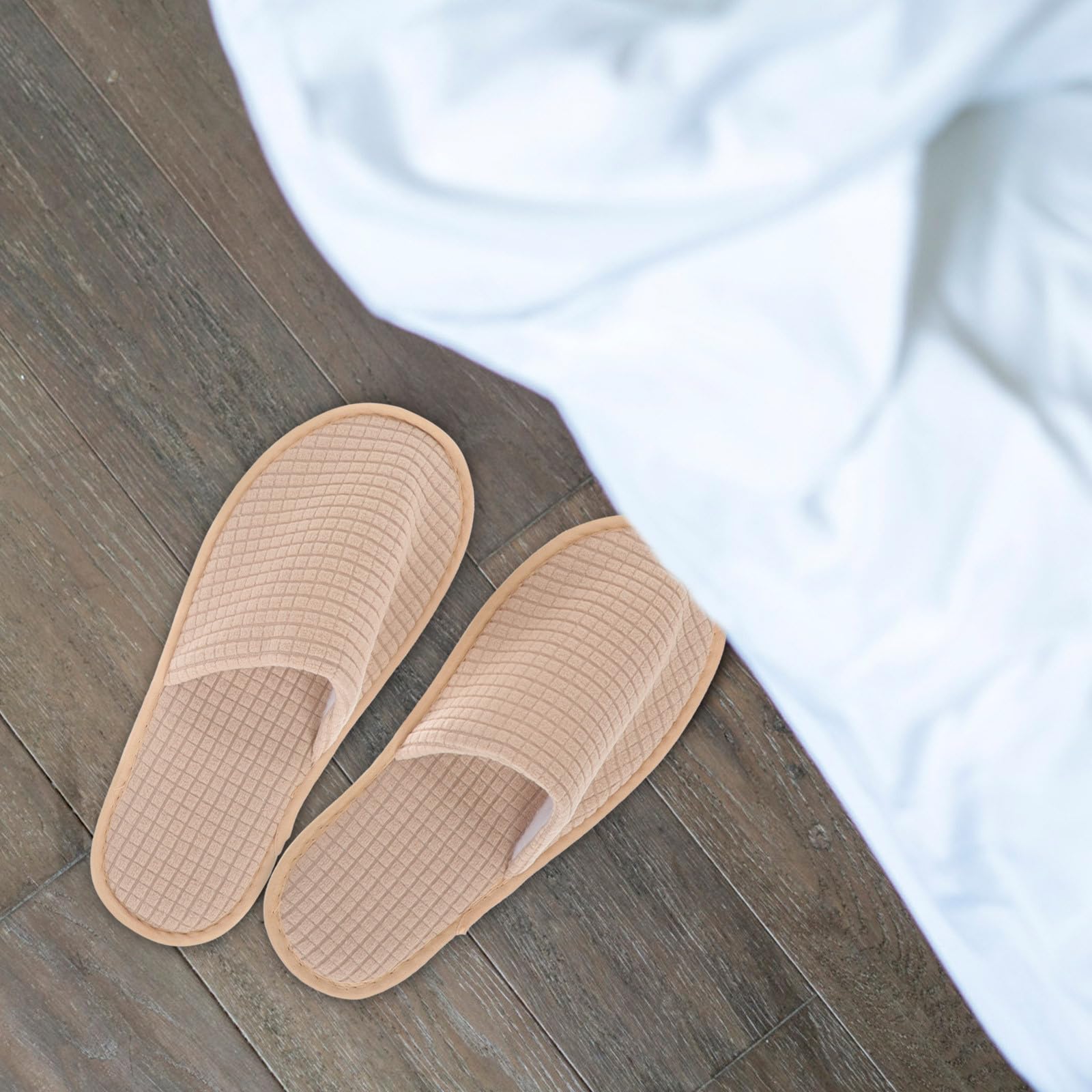 Zerodeko 6 Paia di Pantofole Monouso in Pile Suola Antiscivolo Ciabatte da Spa Lavabili per Ospiti Casa e Hotel Pantofole da Viaggio Portatili per Pedicure e Uso Termale