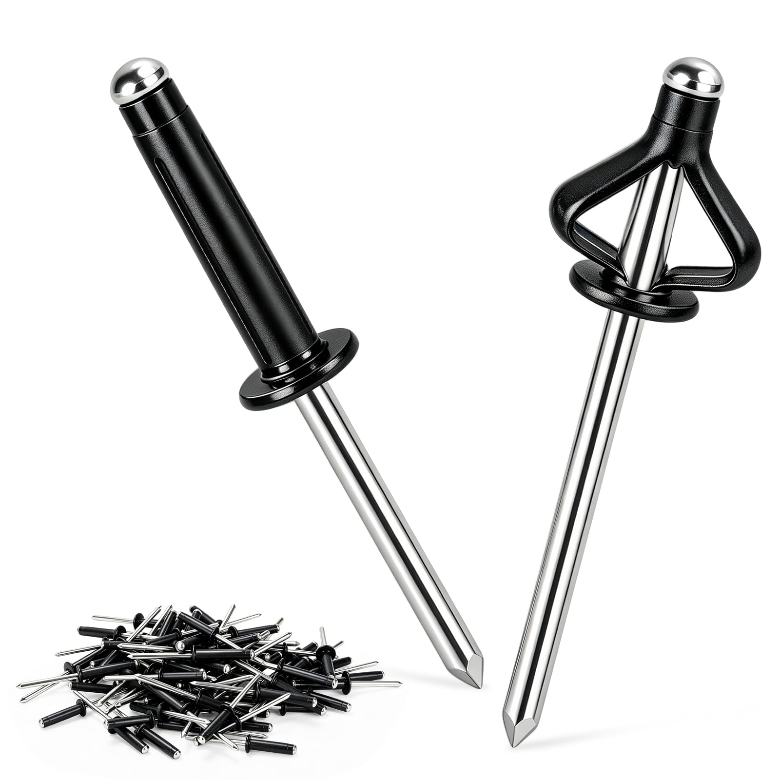 mawmuaw Pop Rivets 4.8×25 mm, 60 Pcs Tri Grip Rivet Aluminum