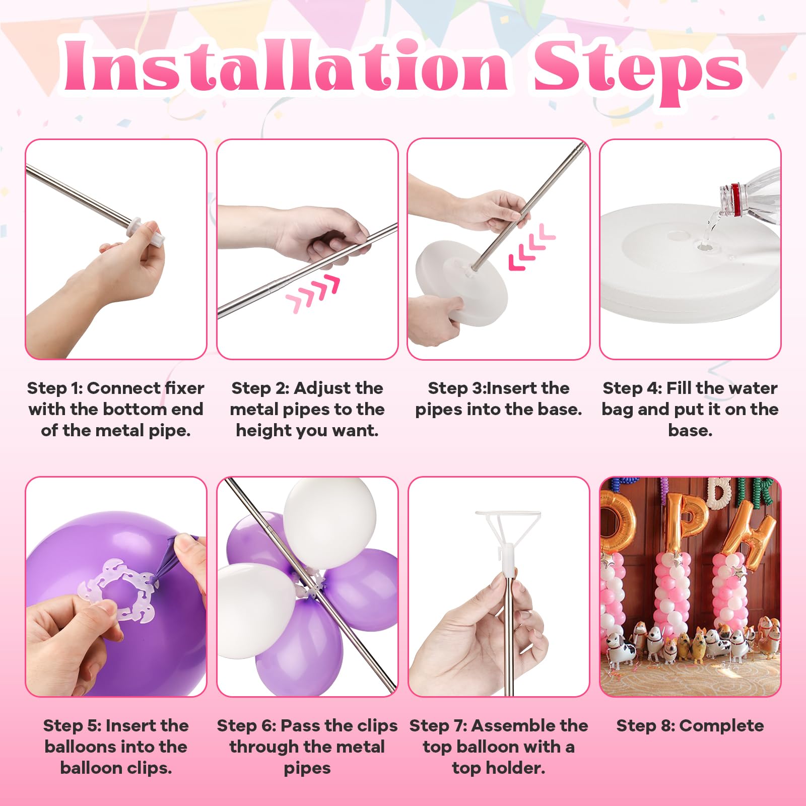 Step By Step Balloon Columns