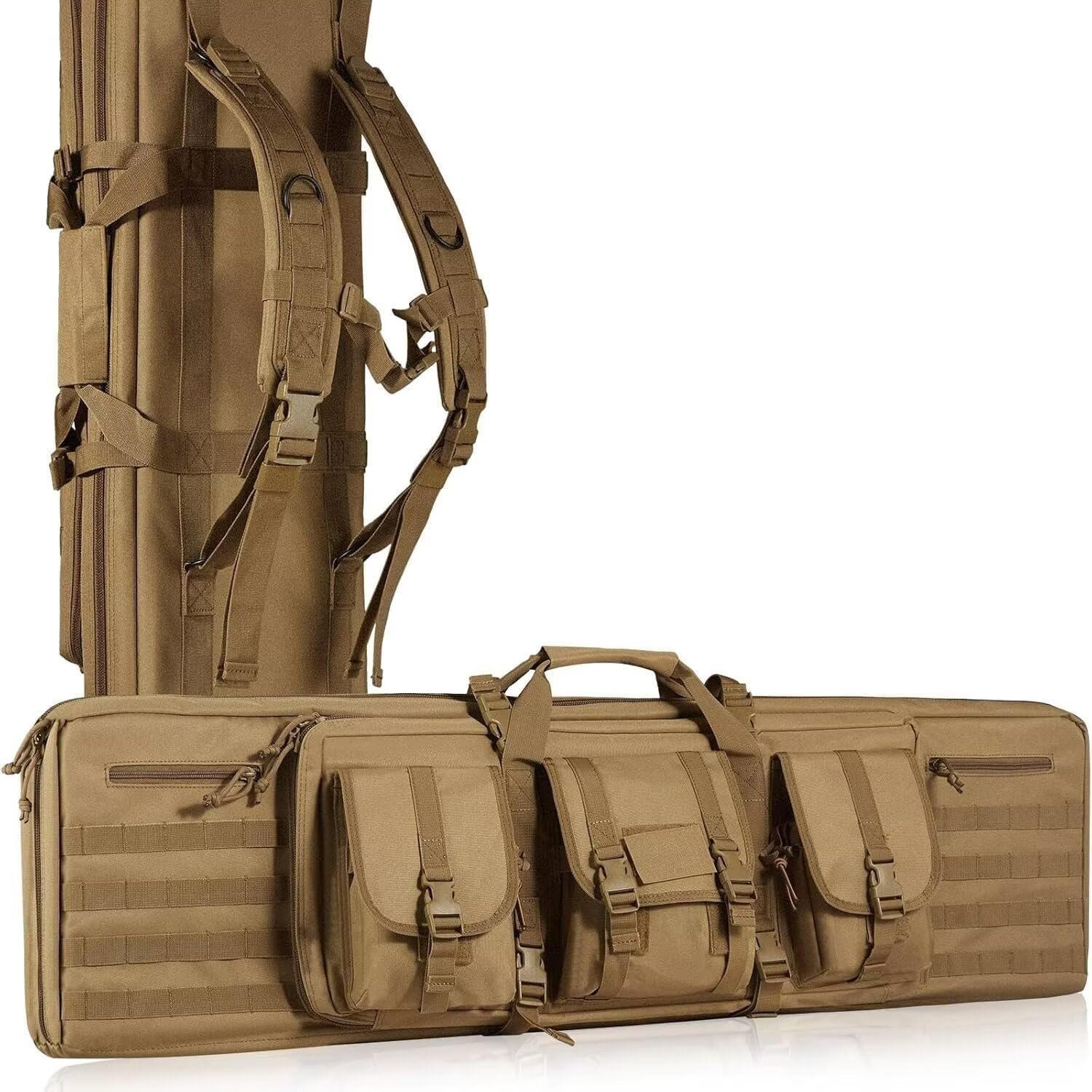 Générique Housse De Transport Airsoft, Étui Doubles Fusils De Chasse ​Rembourée Sac pour Fusils À Air/Fusils De Chasse Port De Tir Sports,Sac Tactique Militaire