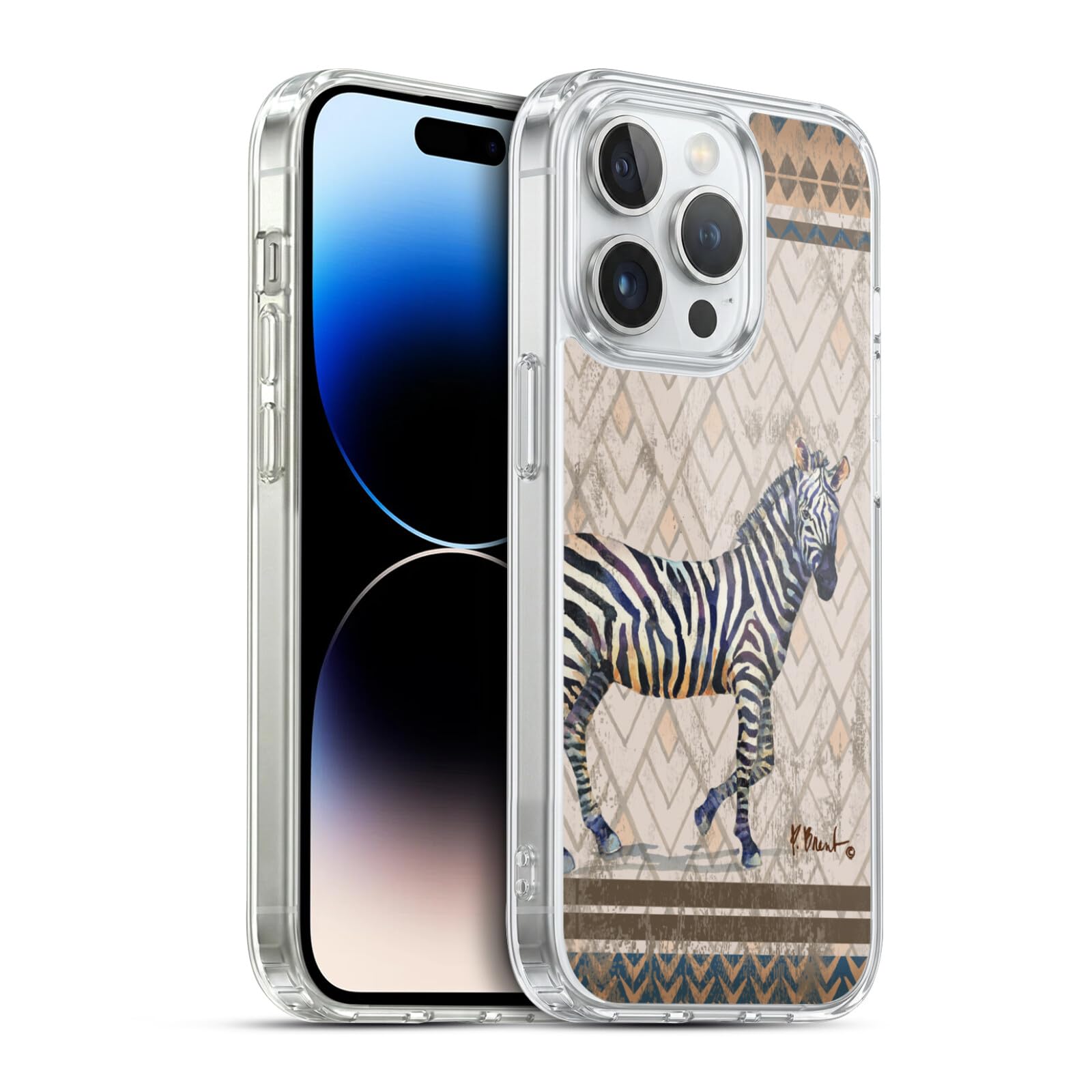 Cebra Tribal funda de gel Paul Brent para iPhone 14 Pro 7