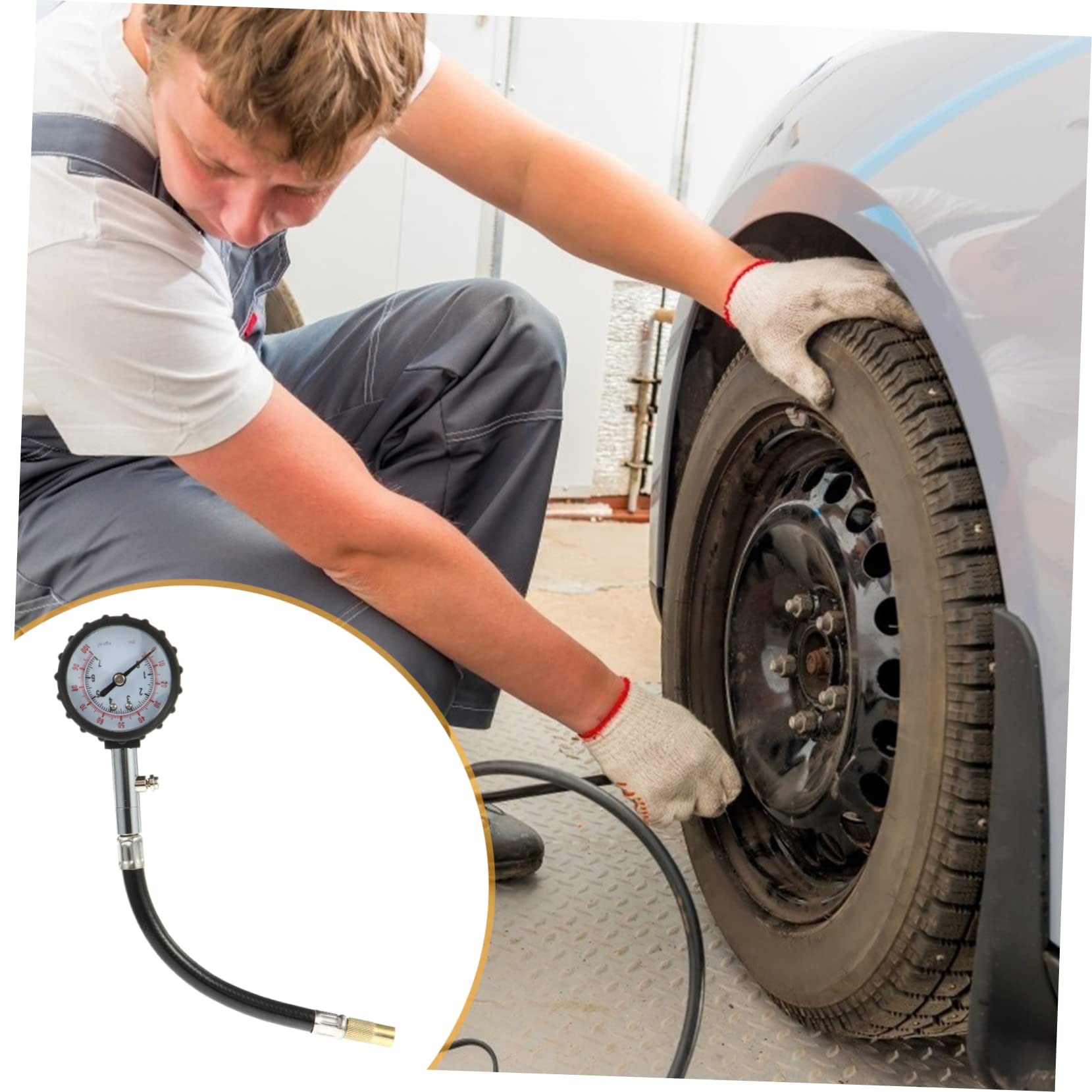 3pièces Manomètre De Pression De Pneus Avec Flexible Jauge Numérique Compacte Pour Gonflage De Voitures Et Camions Outil Pratique Et Fiable Pour Vérification Pression Des Pneus