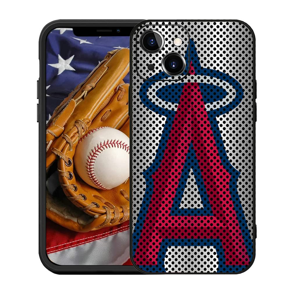 for Angel Baseball Fans Case Cover Compatible with iPhone 14, Slim Protective Back Case Shell for 14 6.1 inch