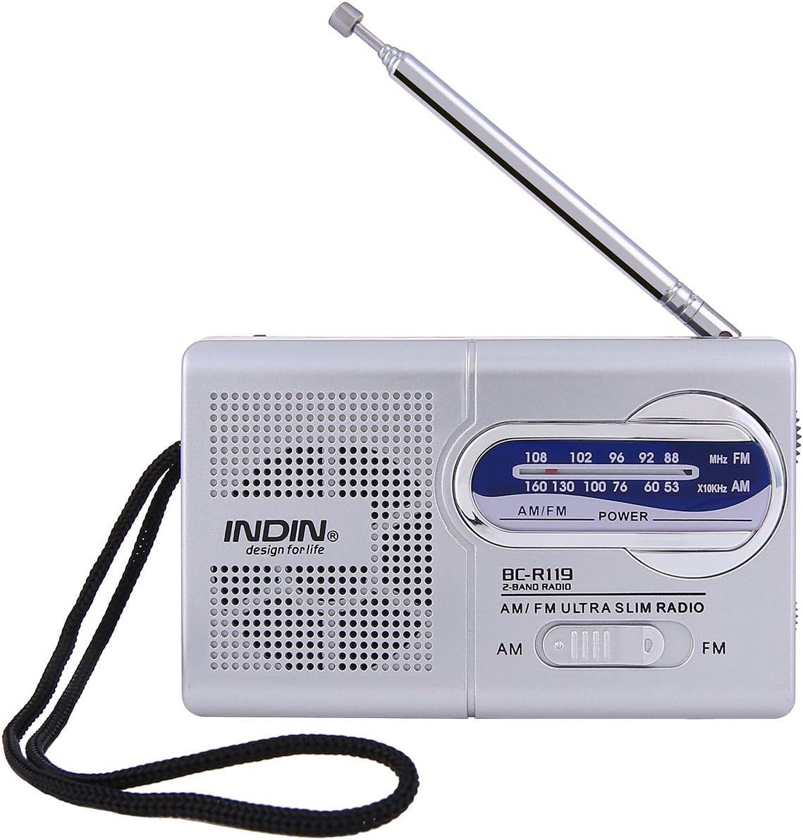 Balepha Small Portable Radio am fm with Antenna for Walking Emergency Elderly with Battery-Powered Operated