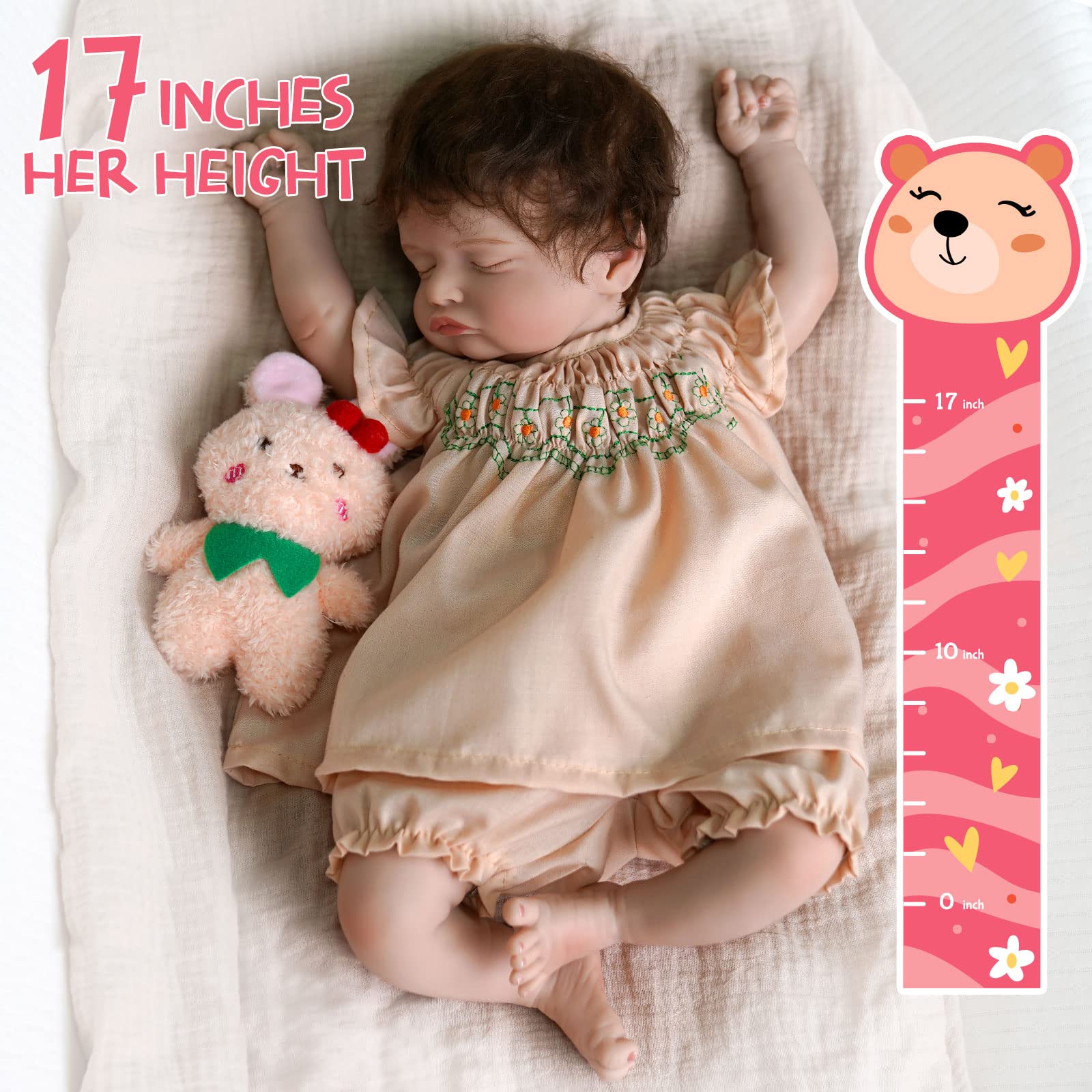 Buy JIZHI Reborn Dolls 17 inches Handmade Lifelike Baby Doll Soft Cloth Body and Reborn Babies