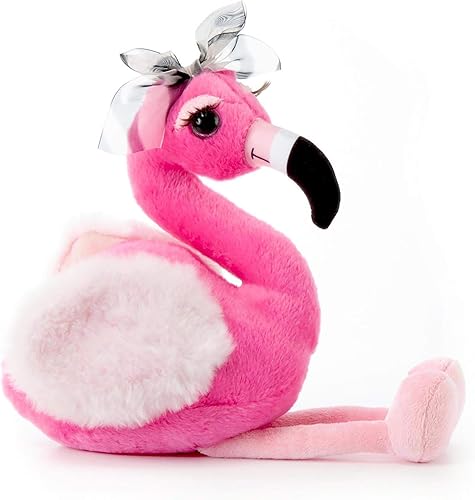 Miniatura 9 de The Petting Zoo, Lash'z - Peluche de flamenco, regalos para niñas, juguete de peluche de flamenco de 14 pulgadas