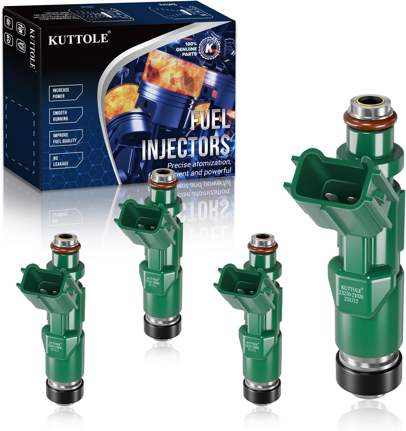 4 PCS Fuel Injectors Compatible with 2000-2005 Toyota Echo 2001-2009 Toyota Prius 2004-2006 Lexus xA xB 1.5 1NZ, #OE Replaces 23250-21020, 23209-21020, FJ343, 84212234, 1580559 Fuel Injector Sets