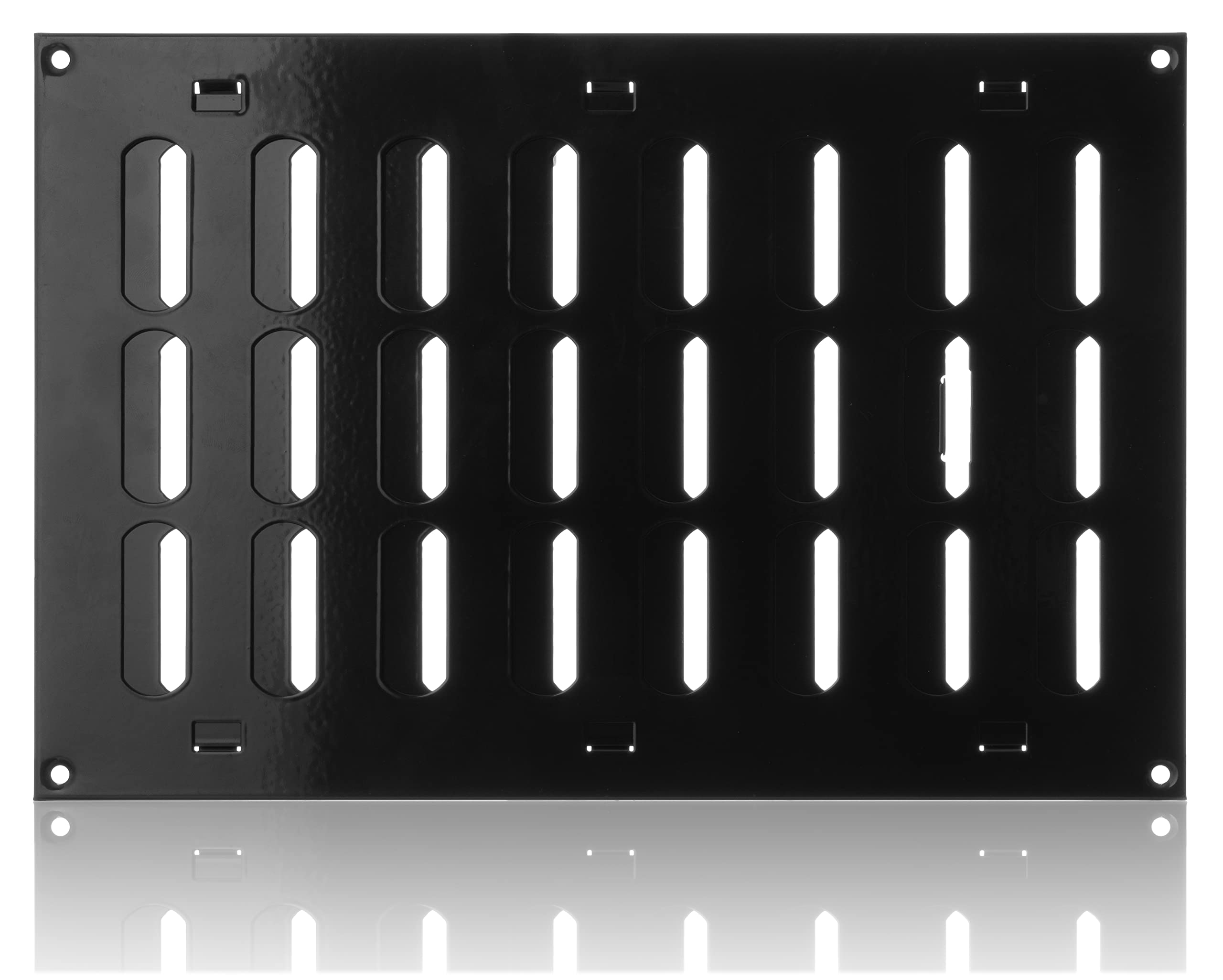 About Vent Black 300X200mm / 12X8 Inch Adjustable Metal Ventilation Grille - Air Vent Cover - Sliding Hit And Miss Vents
