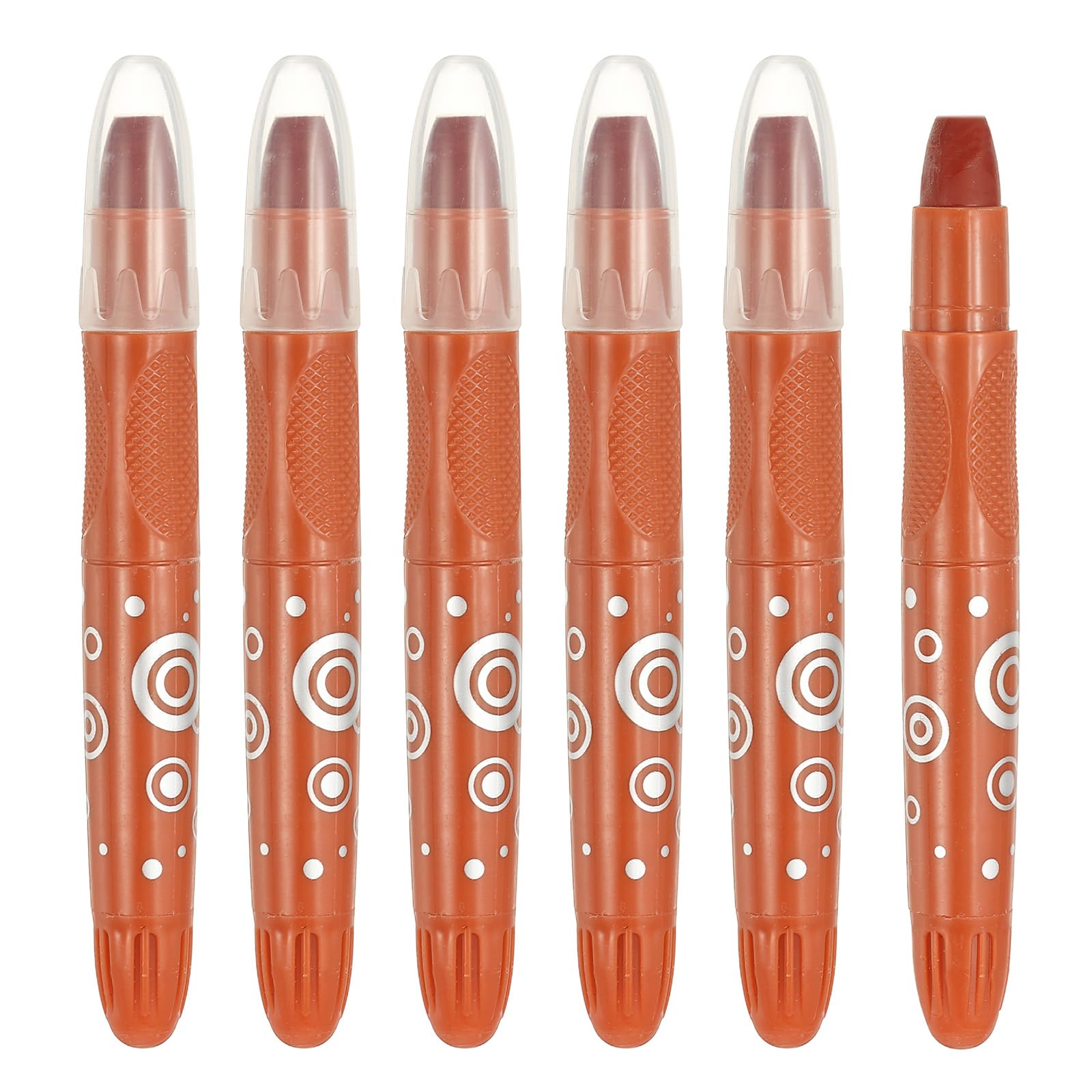 PATIKIL Watercolor Gel Crayon, 6Pcs Washable Twist Crayons for Coloring Drawing, Painting, Ochre (5.2x0.59)