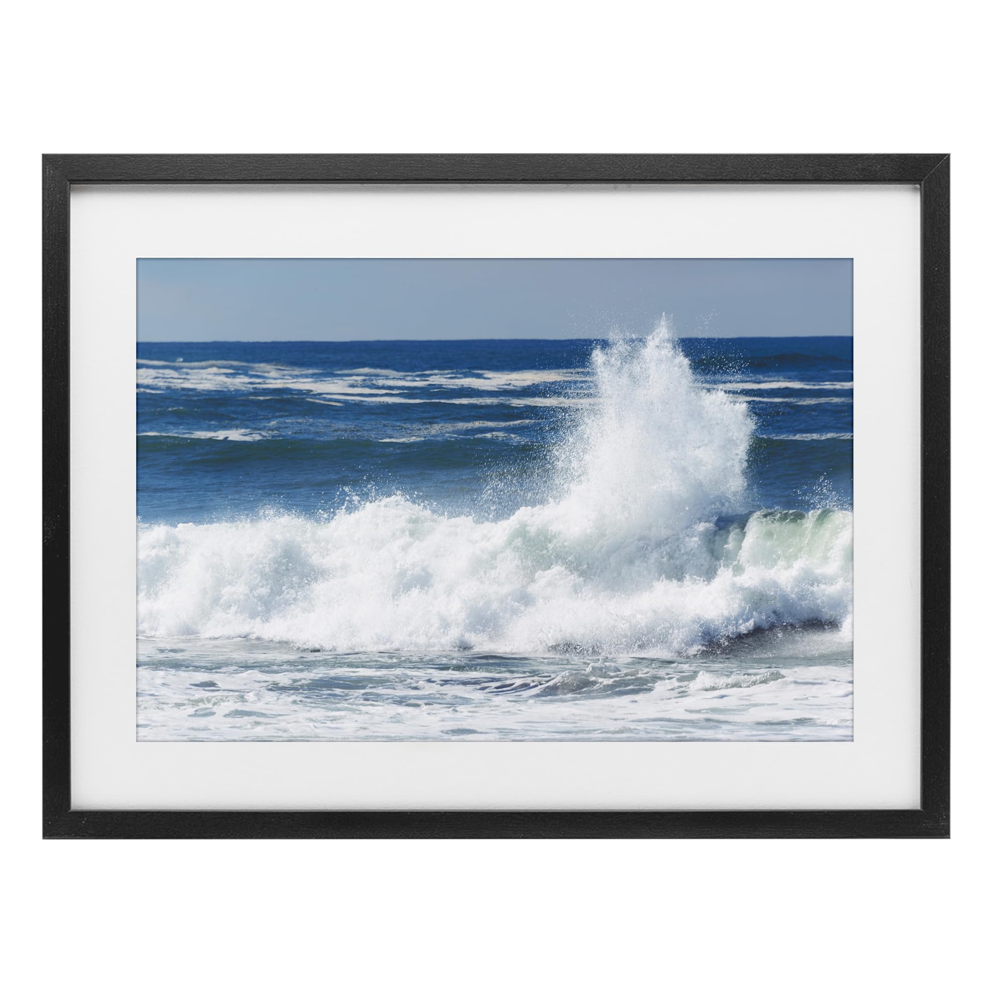 Stupell Industries Crashing Ocean Waves Splash 'Crashing Waves Splash', Framed Print Under Glass, Black, 20 X 14 Inches, Easy To Hang And Sturdy, Made In Usa, By Jlm Photographs
