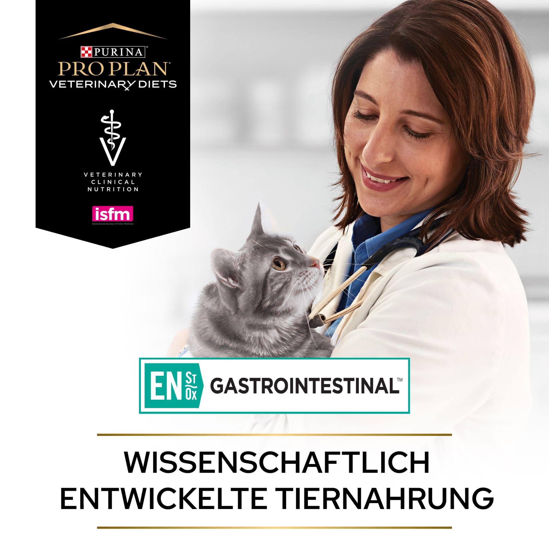 Purina Pro Plan Veterinary Diets EN St/Ox Gastrointestinal Huhn | 4er Pack | 4 x 10 x 85 g | Diätfuttermittel für Katzen