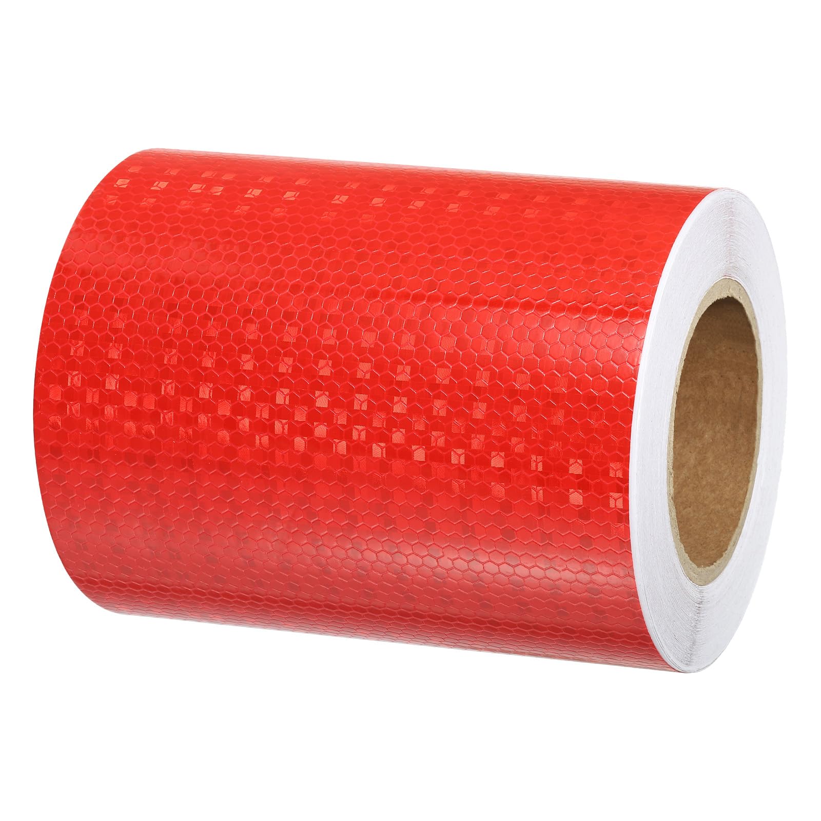 PATIKIL Cinta Reflectante, 8 Pulgadas x 82 Pies Impermeable Autoadhesiva De Alta Visibilidad Cinta De Advertencia De Seguridad Reflectante Para Camiones Remolques Autos, Roja