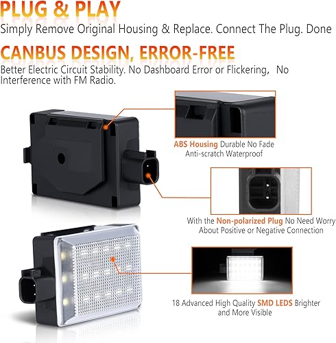 Miniatura 3 de POPMOTORZ Kit de lámpara de luz de cortesía bajo el capó compatible con Dodge Ram Charger, Jeep Wrangler Grand Cherokee Concorde Dakota lámpara de