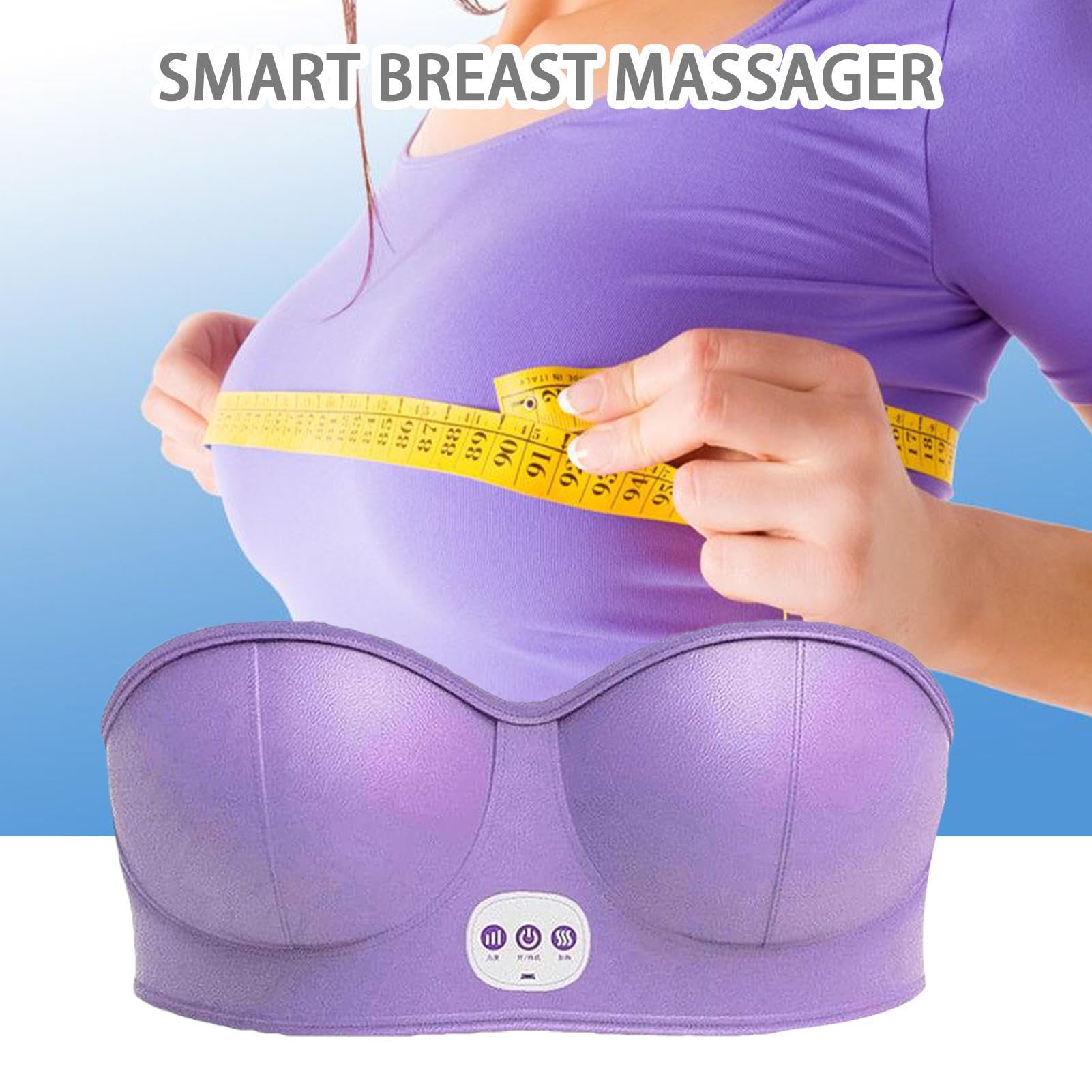 Masseur de sein pour la fermeté | Outil de massage chauffant pour appareil de beauté intelligent | Rehausseur de sein USB sans fil, soins du corps pour femmes pour un charmant contour de sein Pw tools