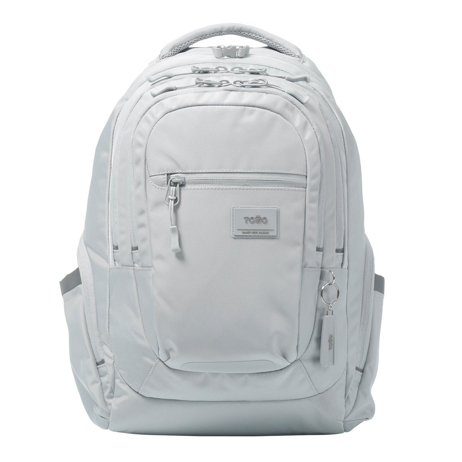 TOTTO - Mochila para Ordenador Portátil 13 Pulgadas, Modelo Eufrates, Mochila Eco-Friendly, 6 Compartimentos, Cremallera para Candado, Bolsillos Botella, Espaldra Ergonómico, Color Micro Chip Gris