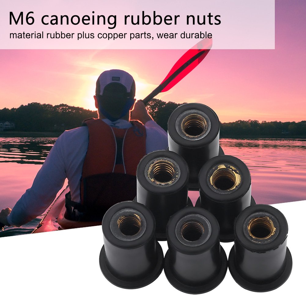 Tangxi 6pcs M6 Brass Flange Well Nuts for Motorbikes/Kayaks/Canoes - Image 2