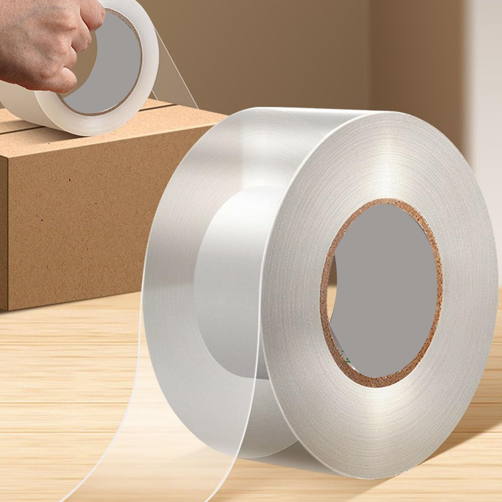 Lot de 5 rouleaux de ruban adhésif d'emballage BOPP transparent extra large imperméable résistant aux déchirures pour un emballage sécurisé de qualité industrielle BOPP